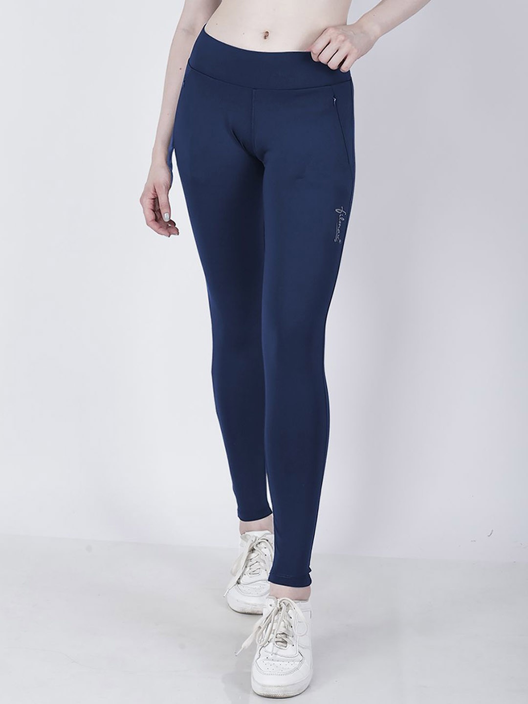 

FILMAX ORIGINALS Women Ankle-Length Gym Tights, Navy blue