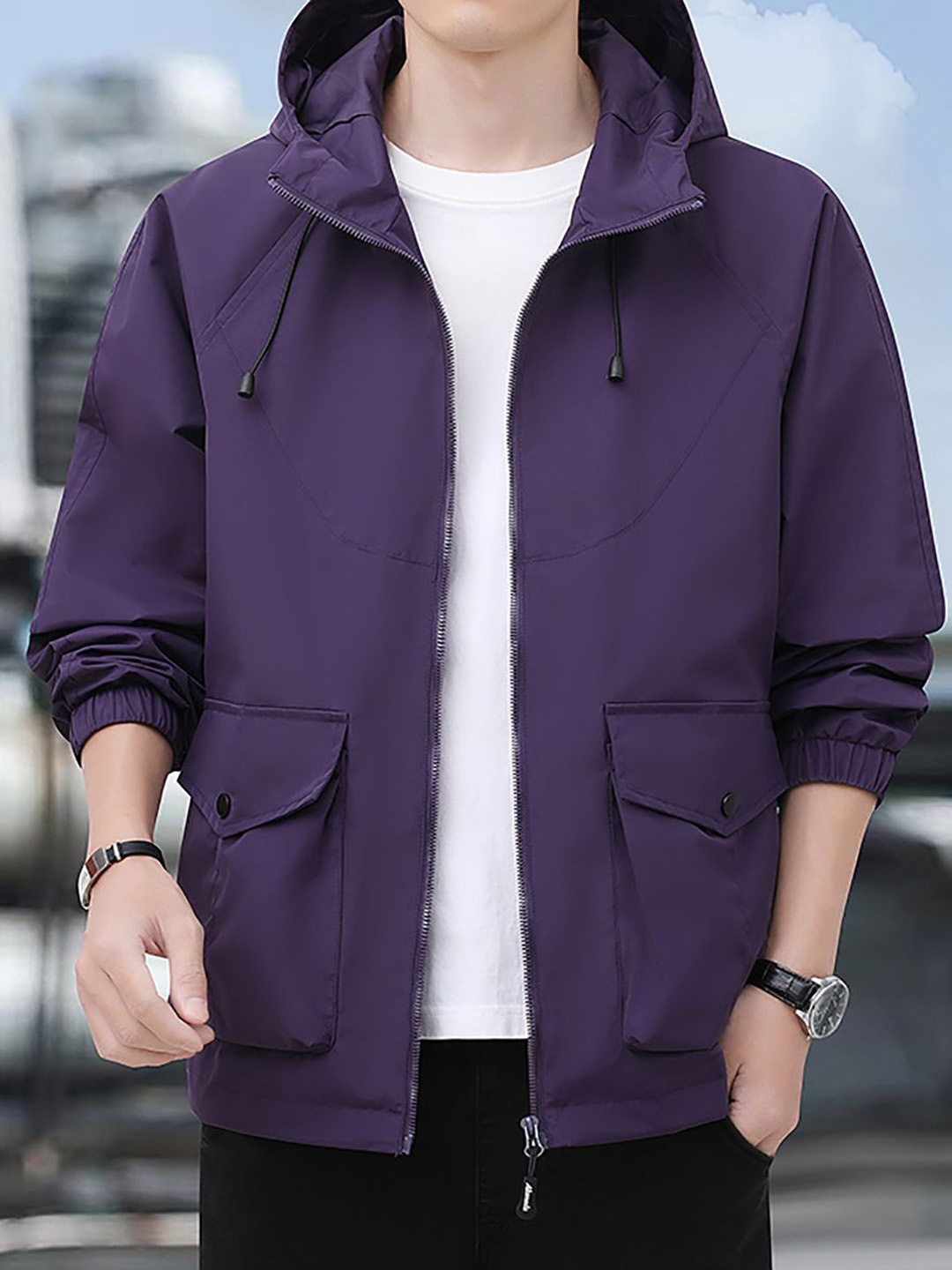 

StyleCast x Revolte Men Hooded Padded Jacket, Purple