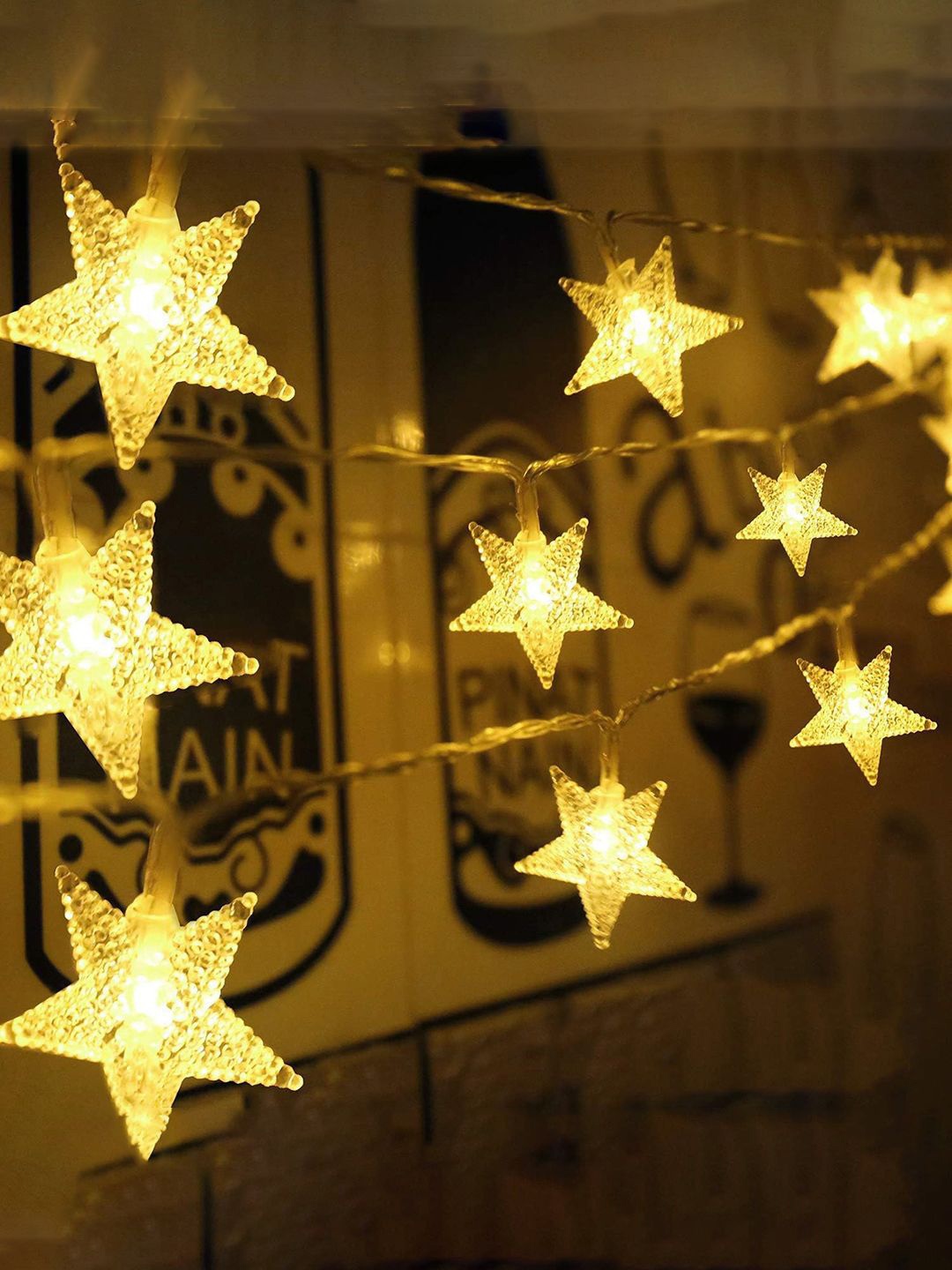 

Kuber Industries Yellow Star Shape String Lights With Remote Control