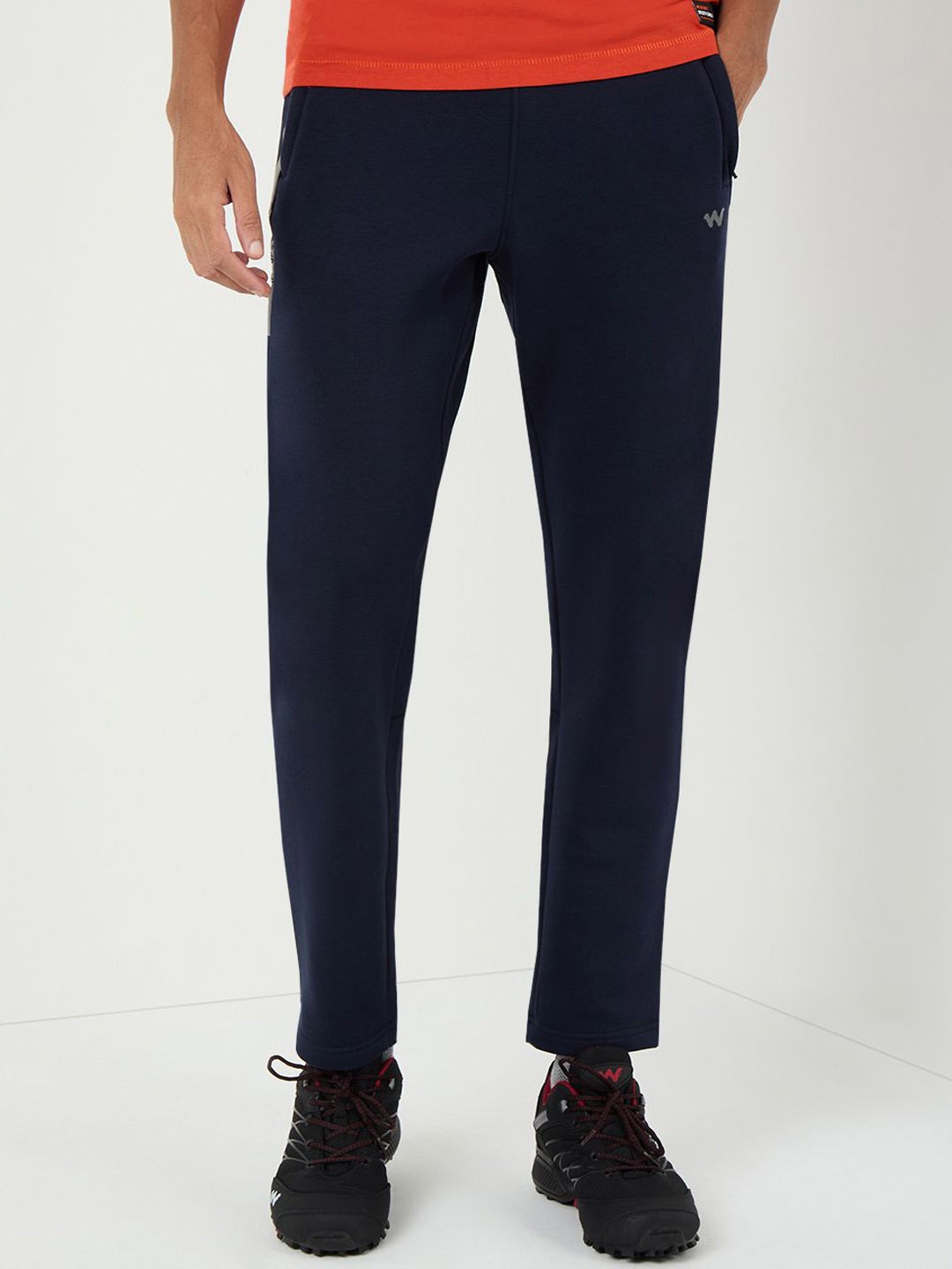 

Wildcraft Men Mid-Rise Comfort Trousers, Navy blue