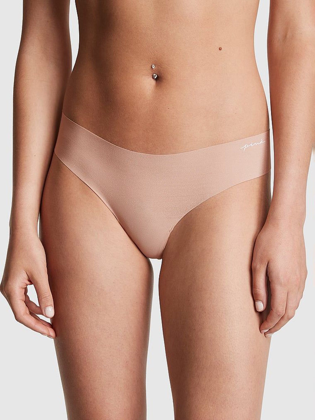 

Victoria's Secret Women Low Rise Thong Briefs 1119918066H6, Beige