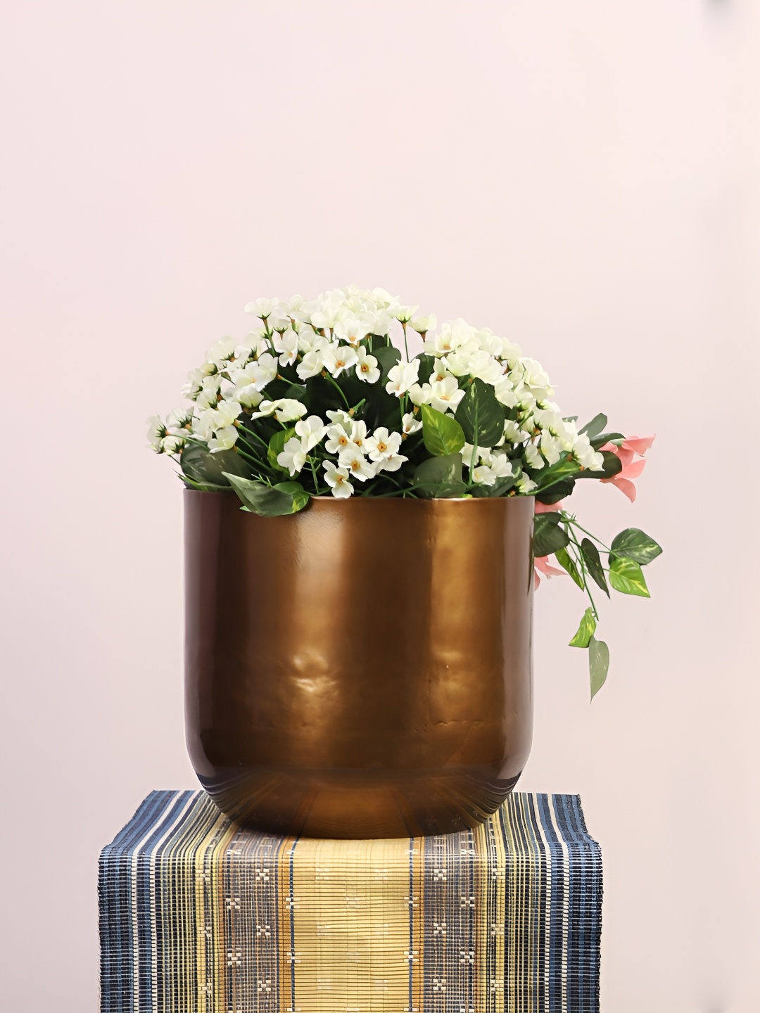 

pristine interiors Brown Metal Yara Planter
