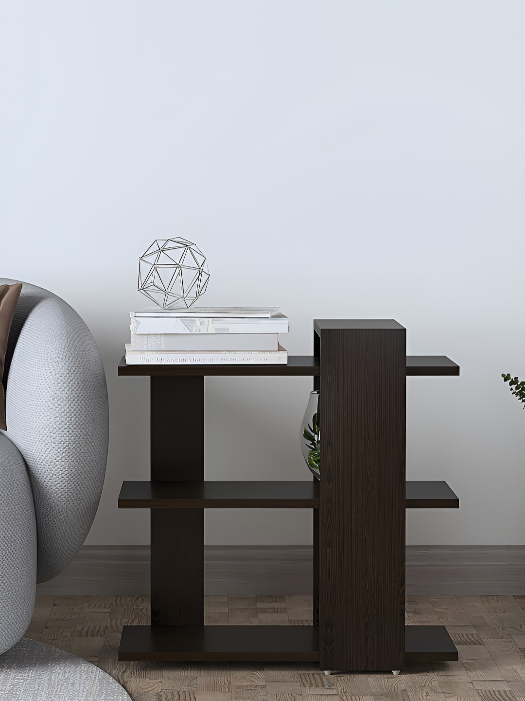 

RANDOM Black Engineered Wood Multipurpose Storage Wall Shelf