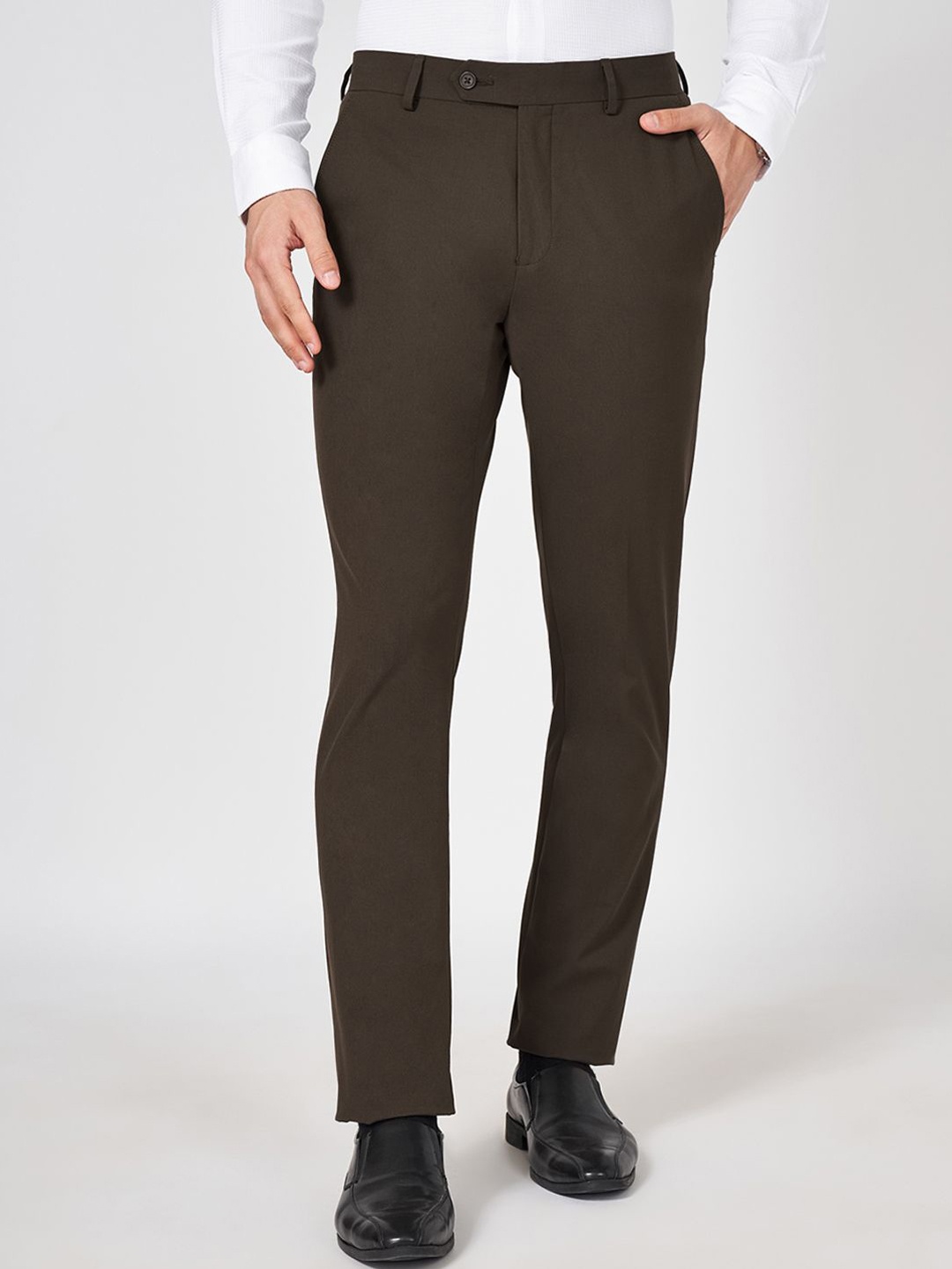 

Peregrine by Pantaloons Men Slim Fit Trousers, Khaki