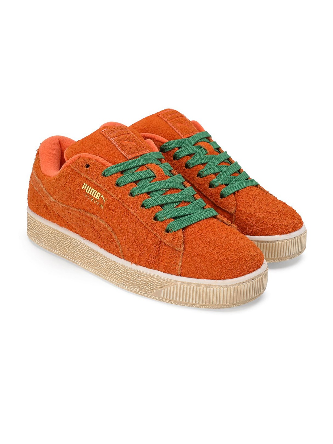 

Puma Unisex Suede XL Leather Solid Casual Sneakers, Orange