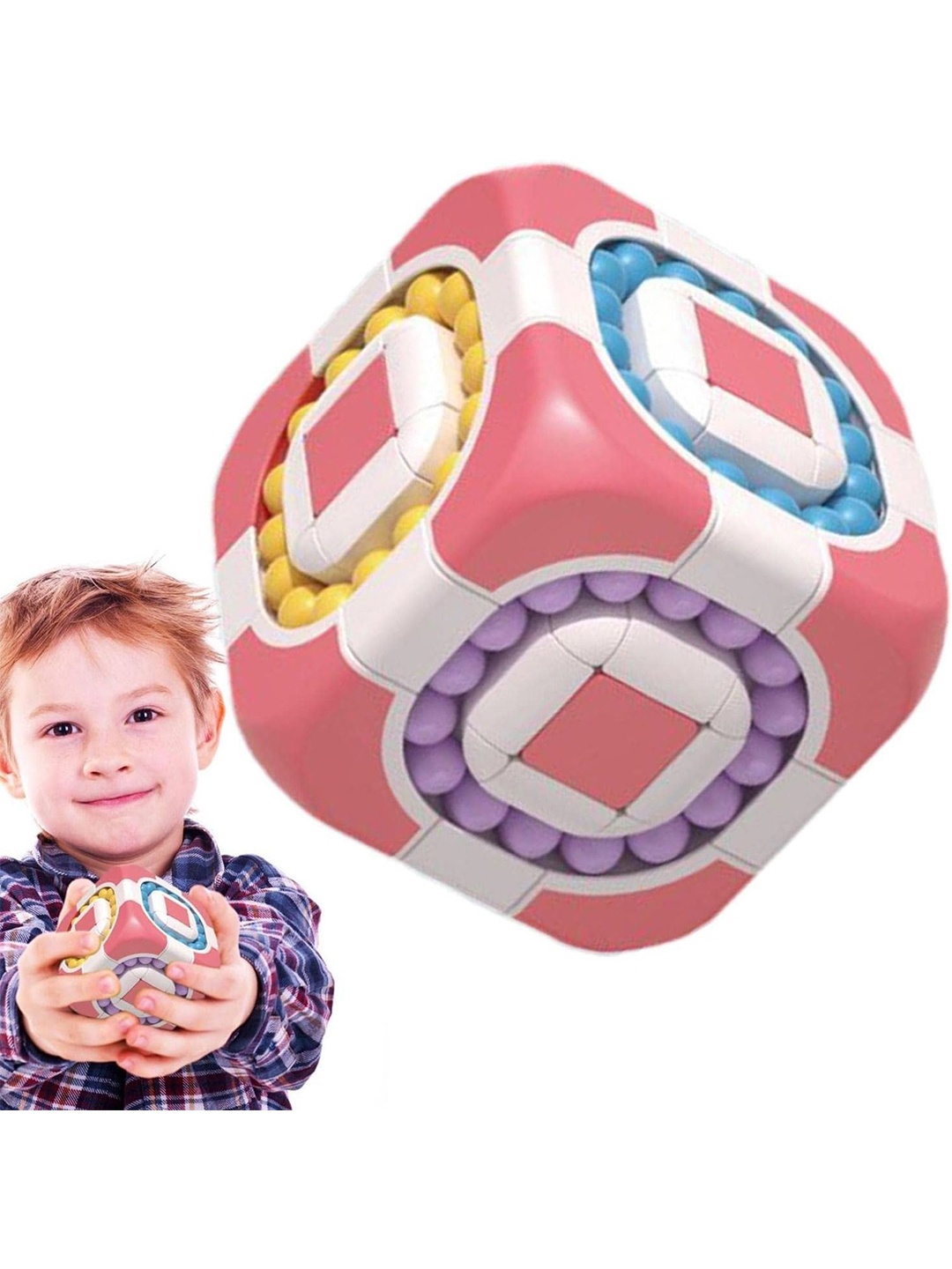 

MUREN Kids-Unisex Non-Allergic Spinner Activity Toys and Games, Pink