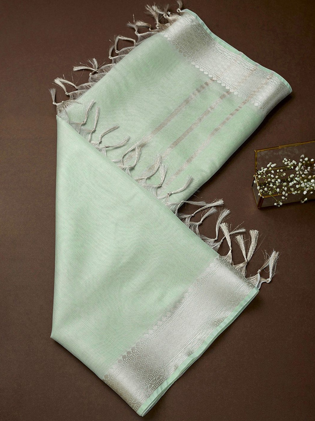 

Soch Dupatta with Zari, Sea green