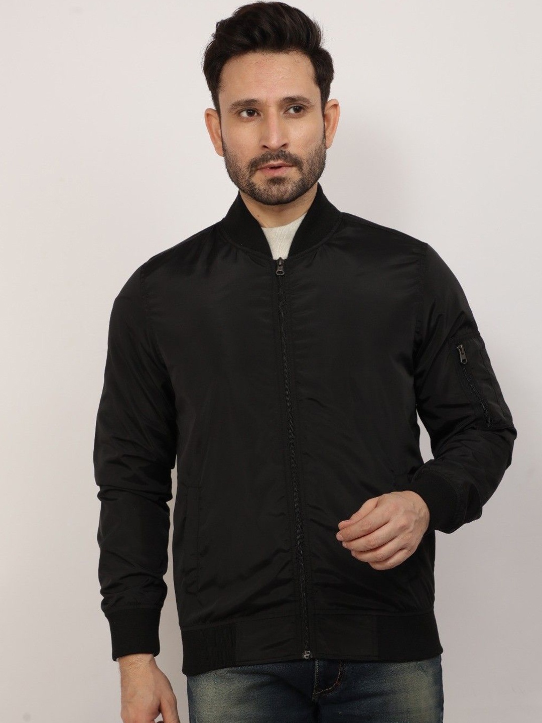 

Klub Fox Men Lightweight Stand Collar Tailored Jacket, Black