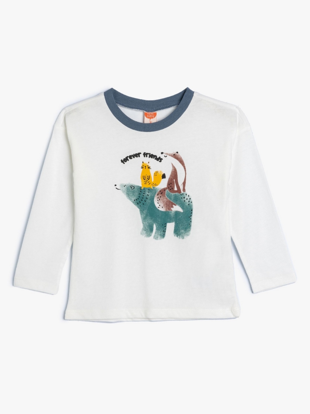 

Koton Boys Graphic Printed Round Neck Cotton T-shirt, White