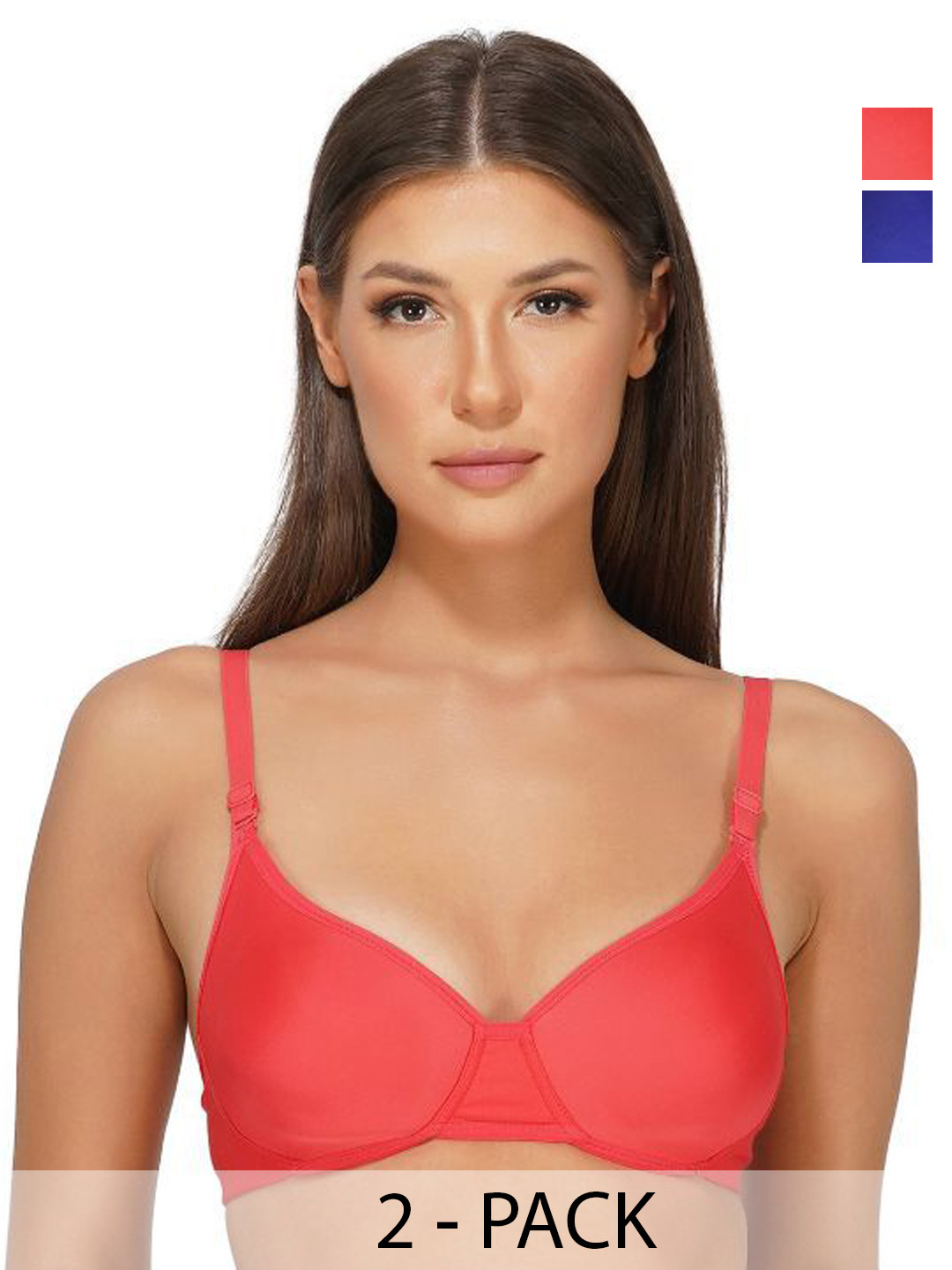 

INGRID Women Durable & Long Lasting Cotton Everyday Underwired Padded Bra, Orange