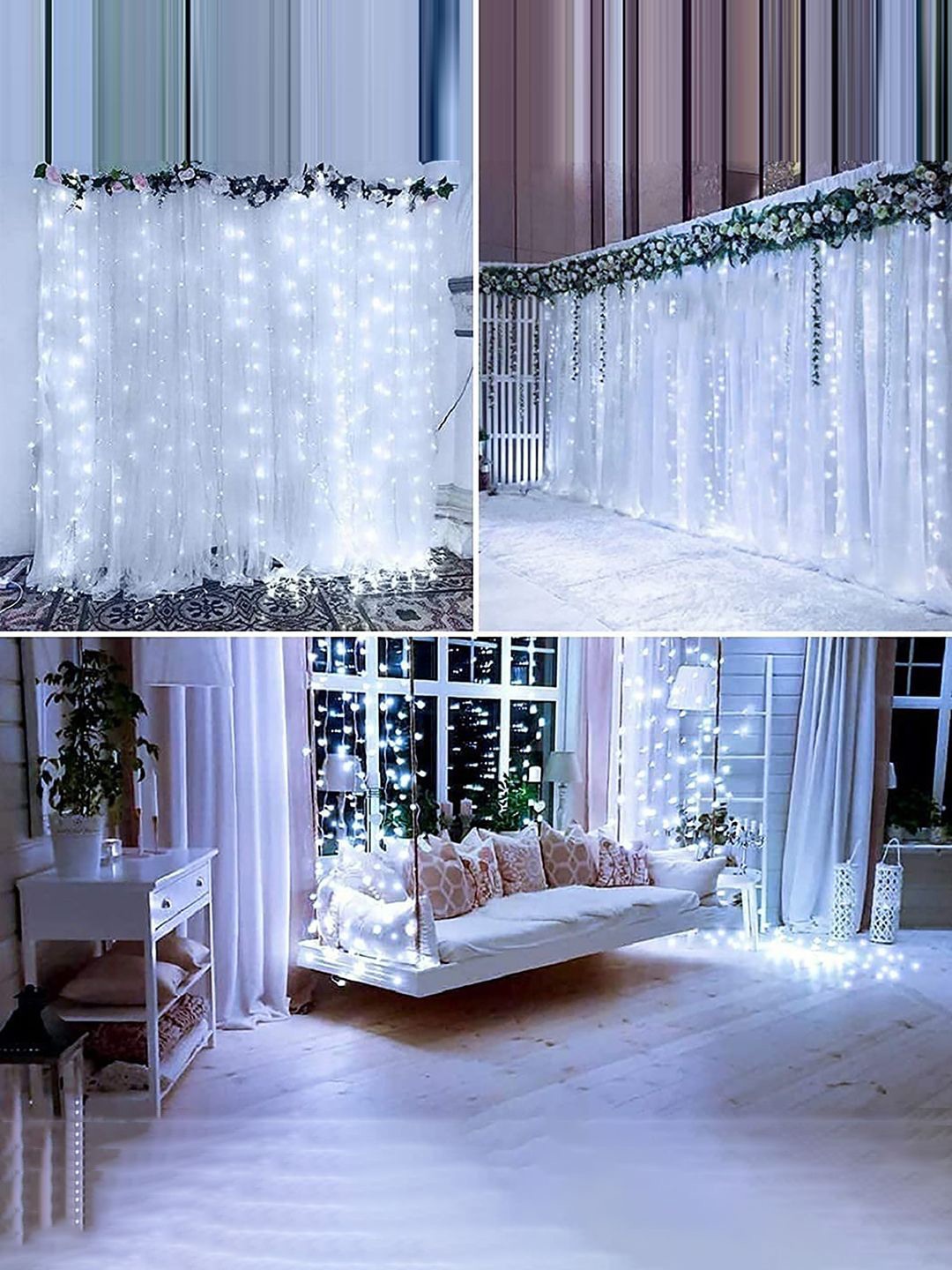

Kuber Industries White Rice Shape LED String Lights
