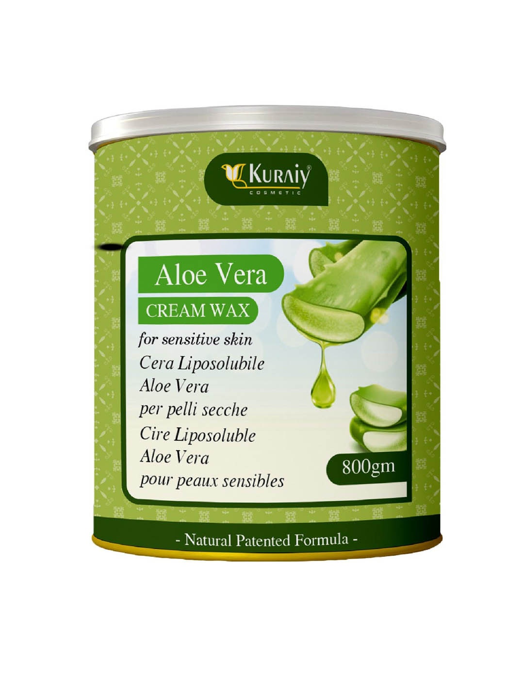 

KURAIY Aloe Vera Cream Wax For Sensitive Skin - 800 g, White