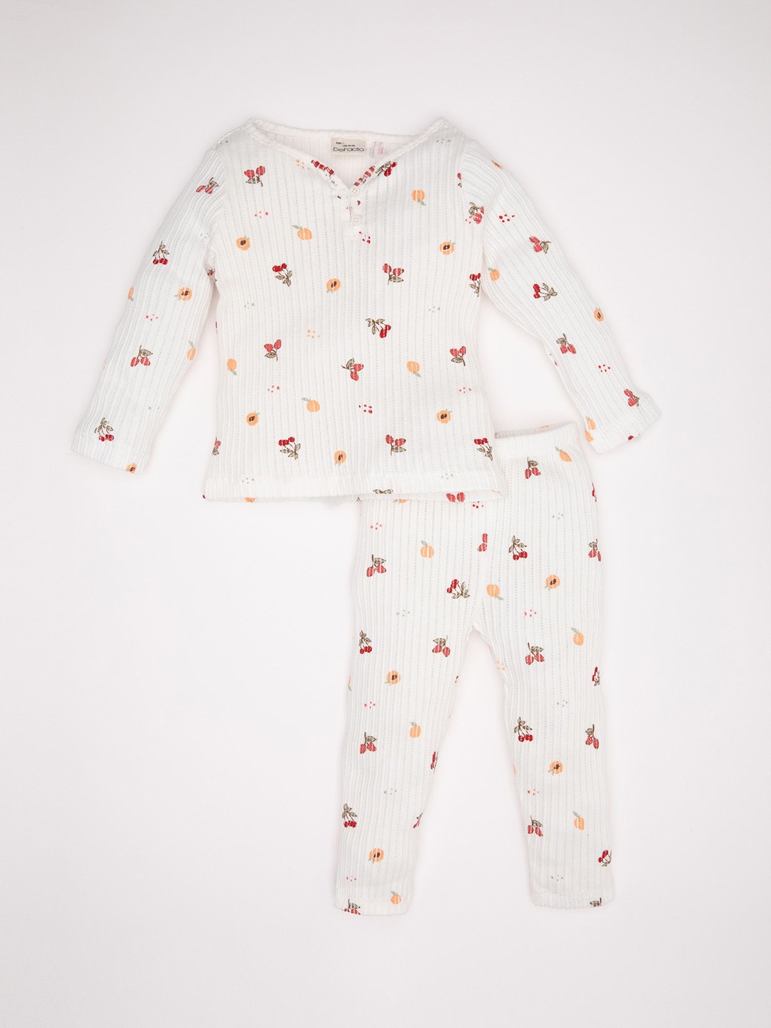 

DeFacto Girls Printed Night Suits, White