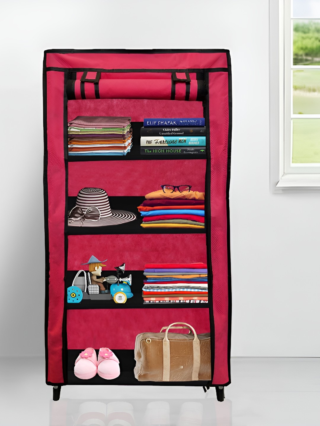 

Urban Choice Pink & Black 4-Tier Rectangular Rack