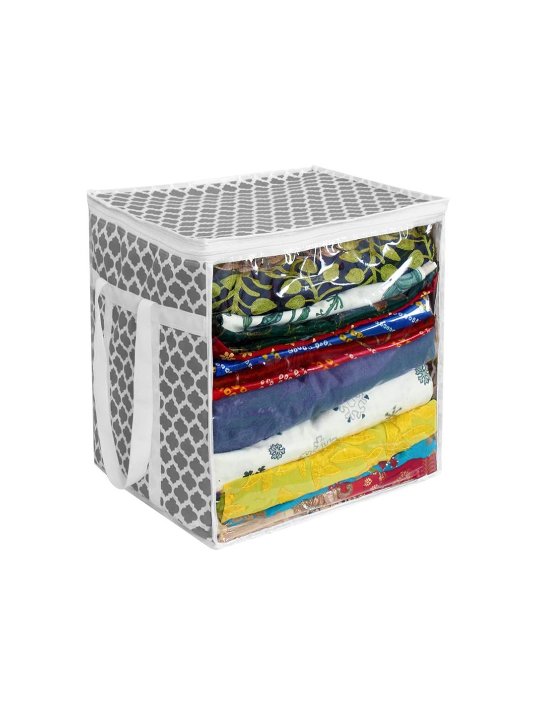 

prettykrafts Grey & White Printed Drawer Organiser