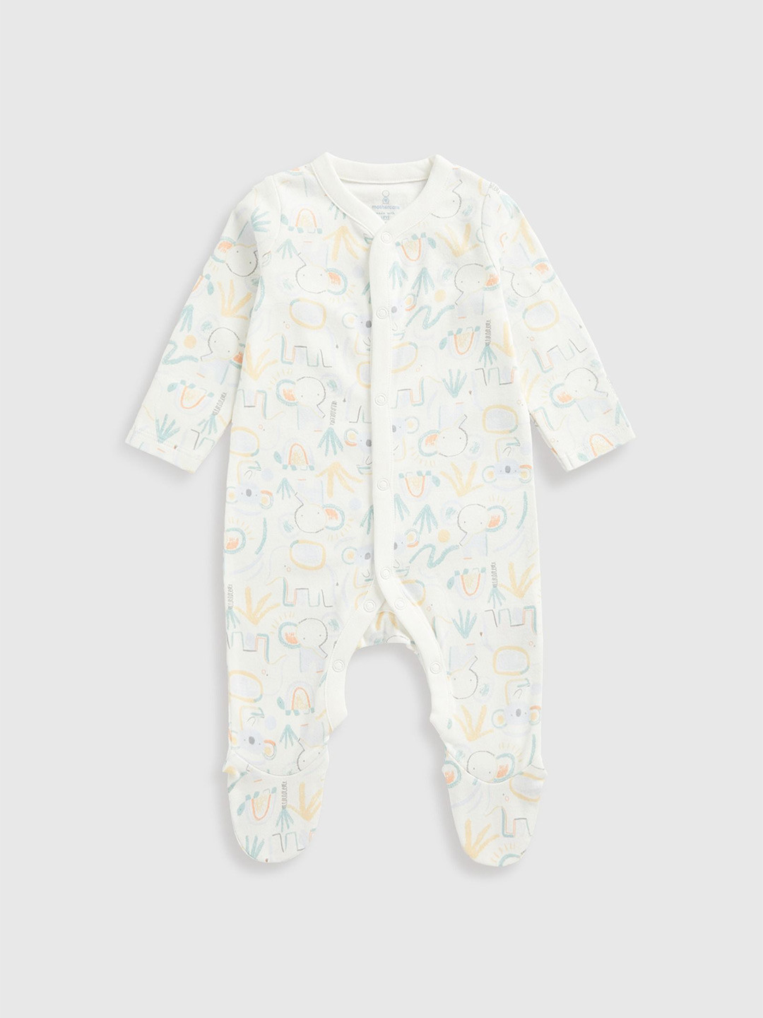 

mothercare Kids Printed Sleepsuit, White