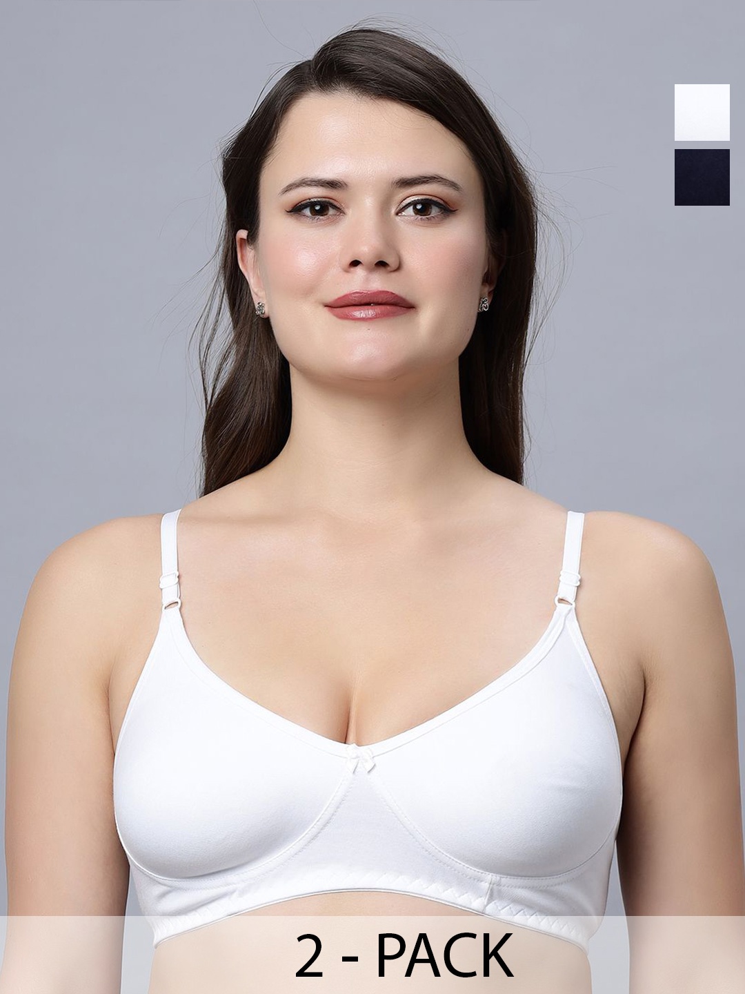 

In Care Women Pack of 2 Full Coverage T-shirt Bra, White