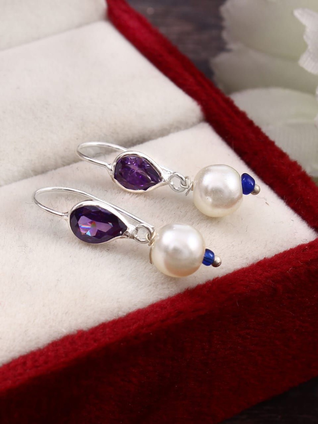 

VISHKA JEWELLERS Contemporary Drop Earrings, Blue