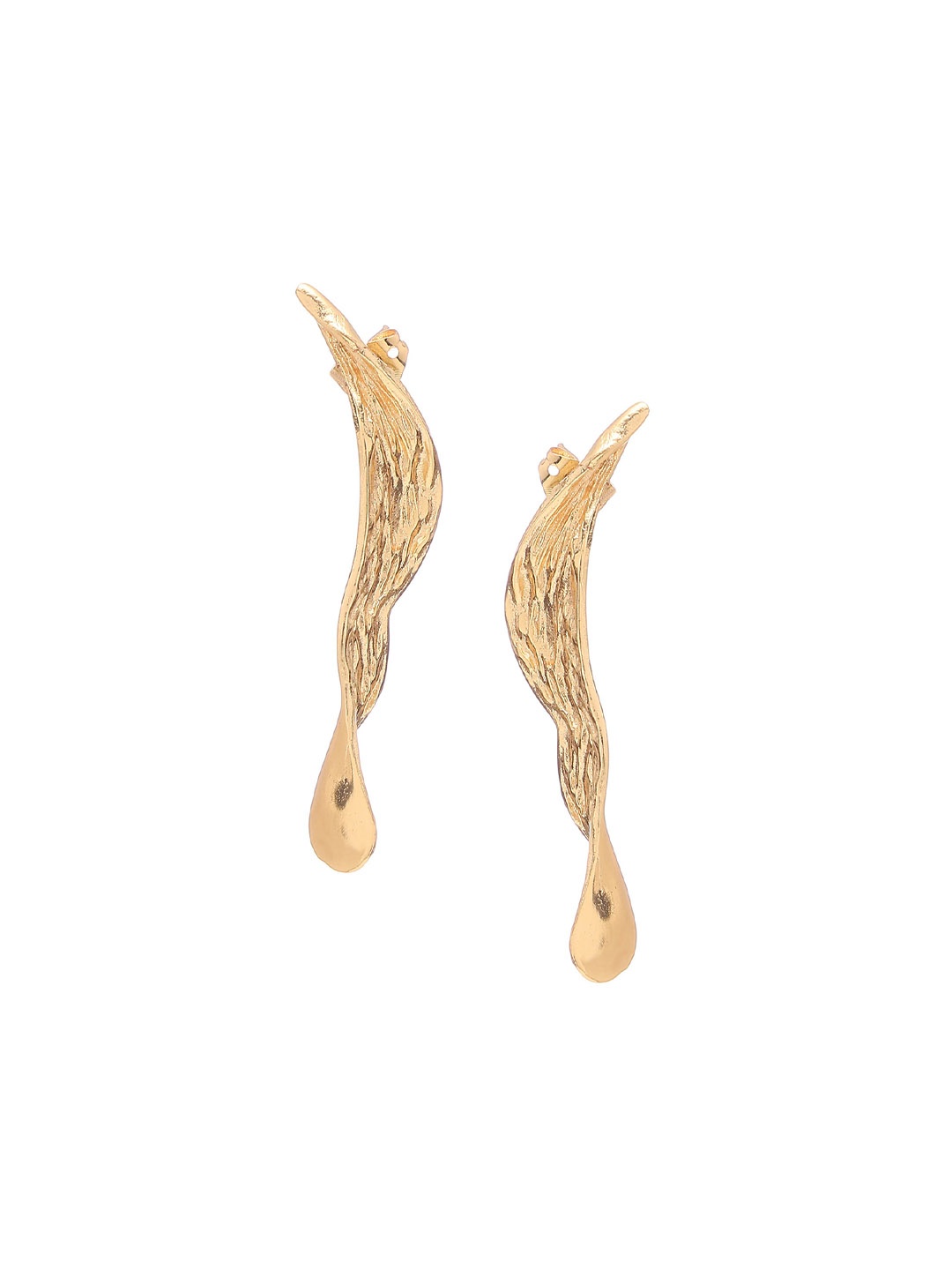 

ROYAL PITARAH Gold-Plated Contemporary Studs