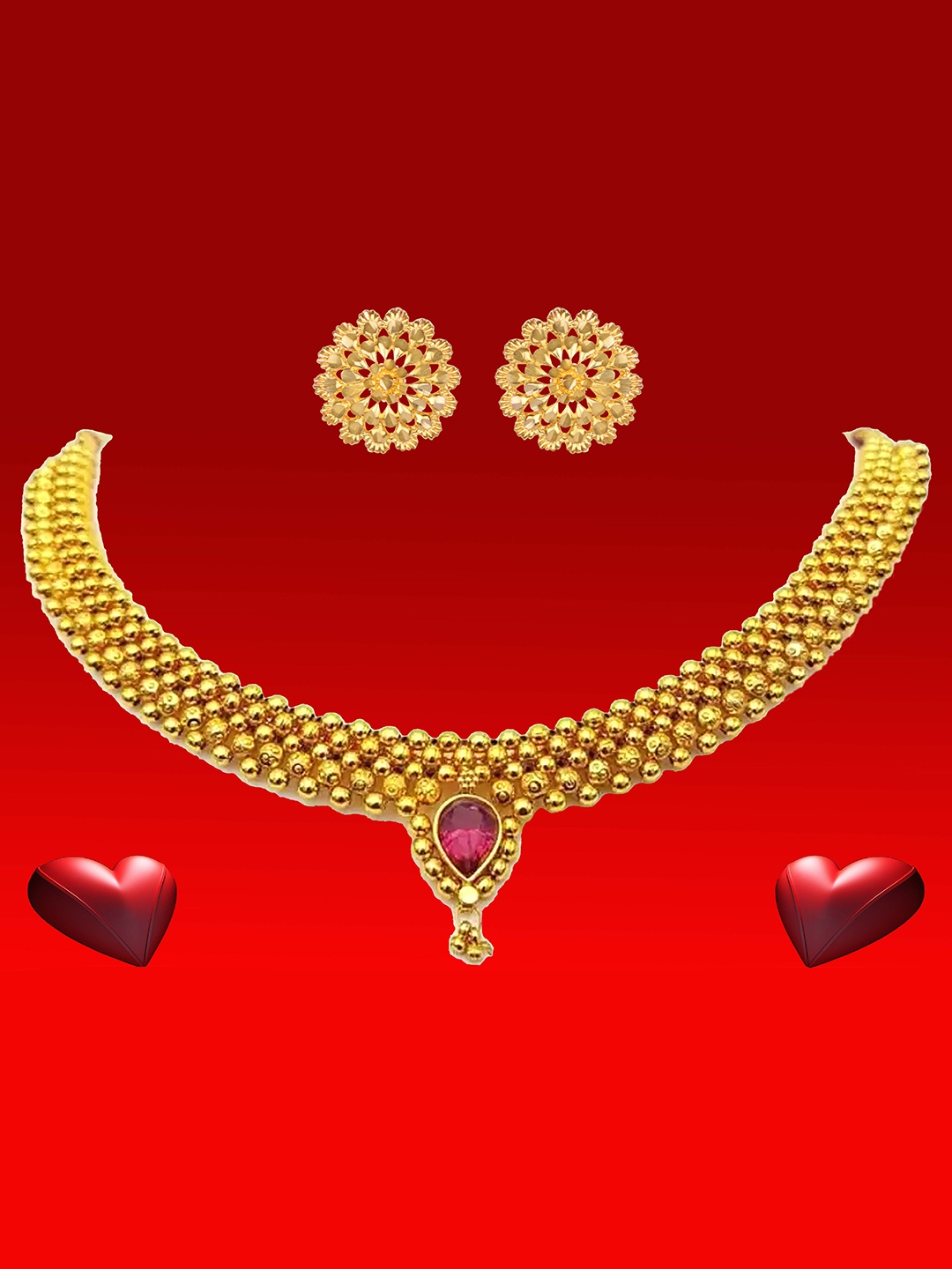 

Heer Collection Gold-Plated Jewelry Set