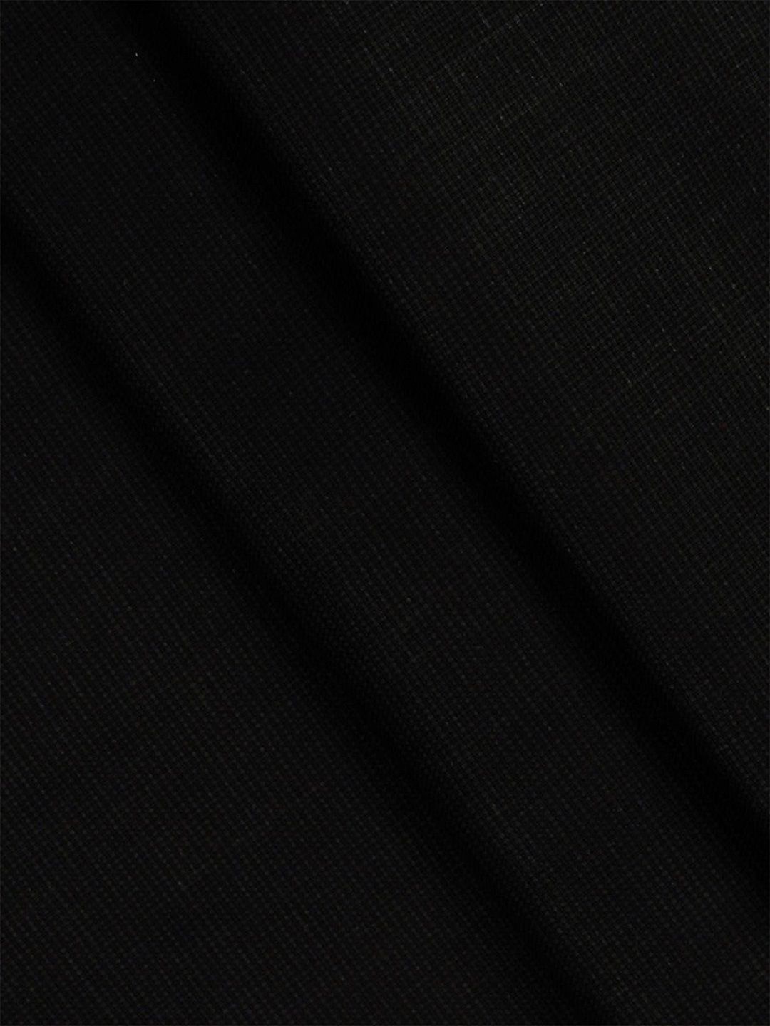 

Ramraj Men Solid Cotton Shirt Clothing Fabric, Black