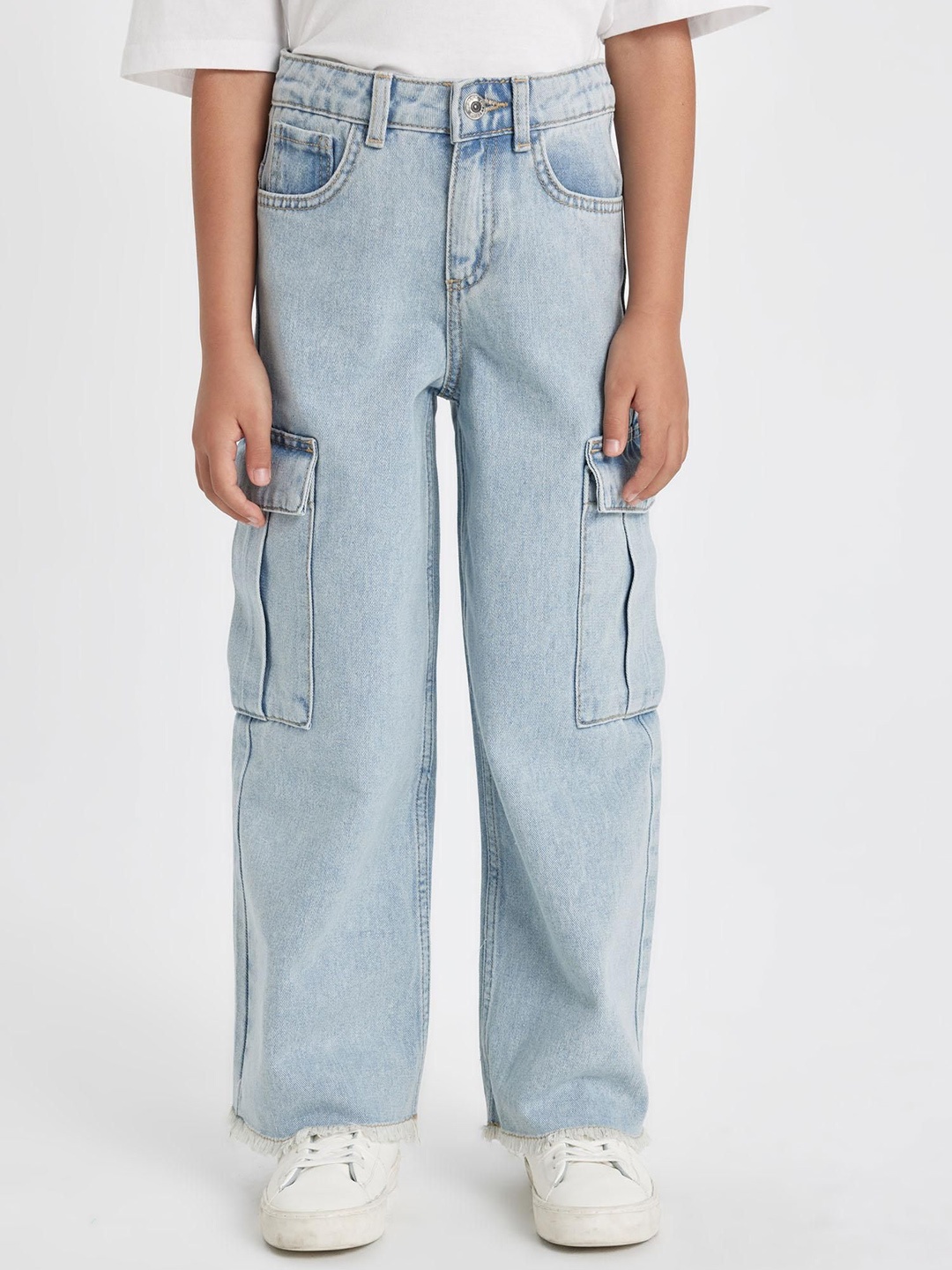 

DeFacto Girls Cotton Trousers, Blue