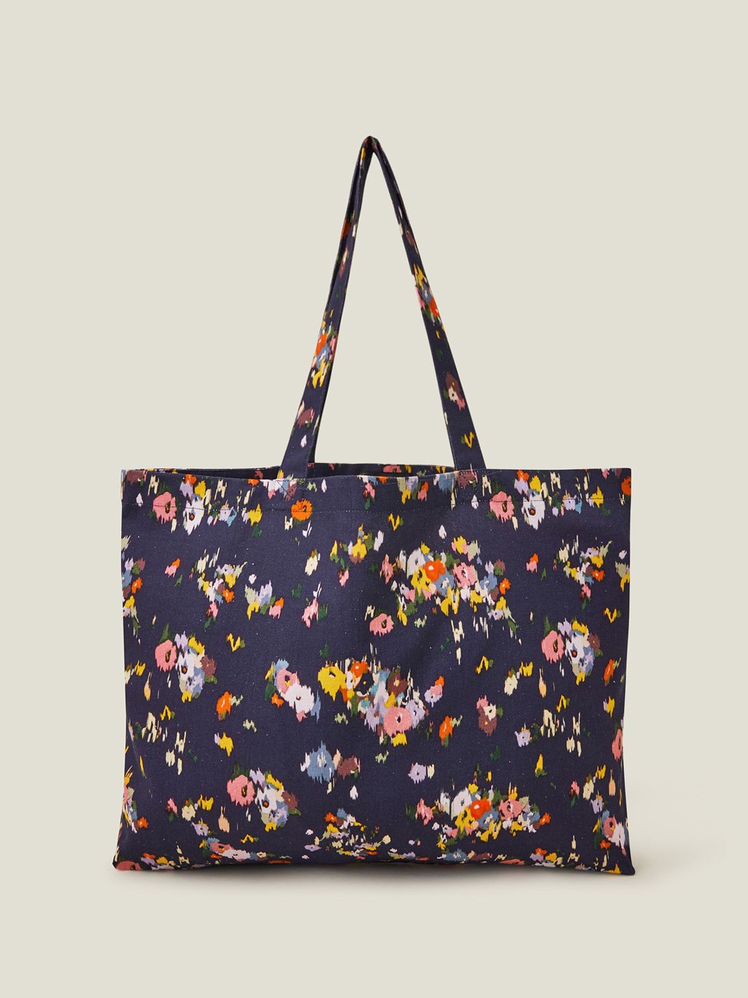 

Accessorize Women Floral Printed Structured Shoulder Bag, Navy blue