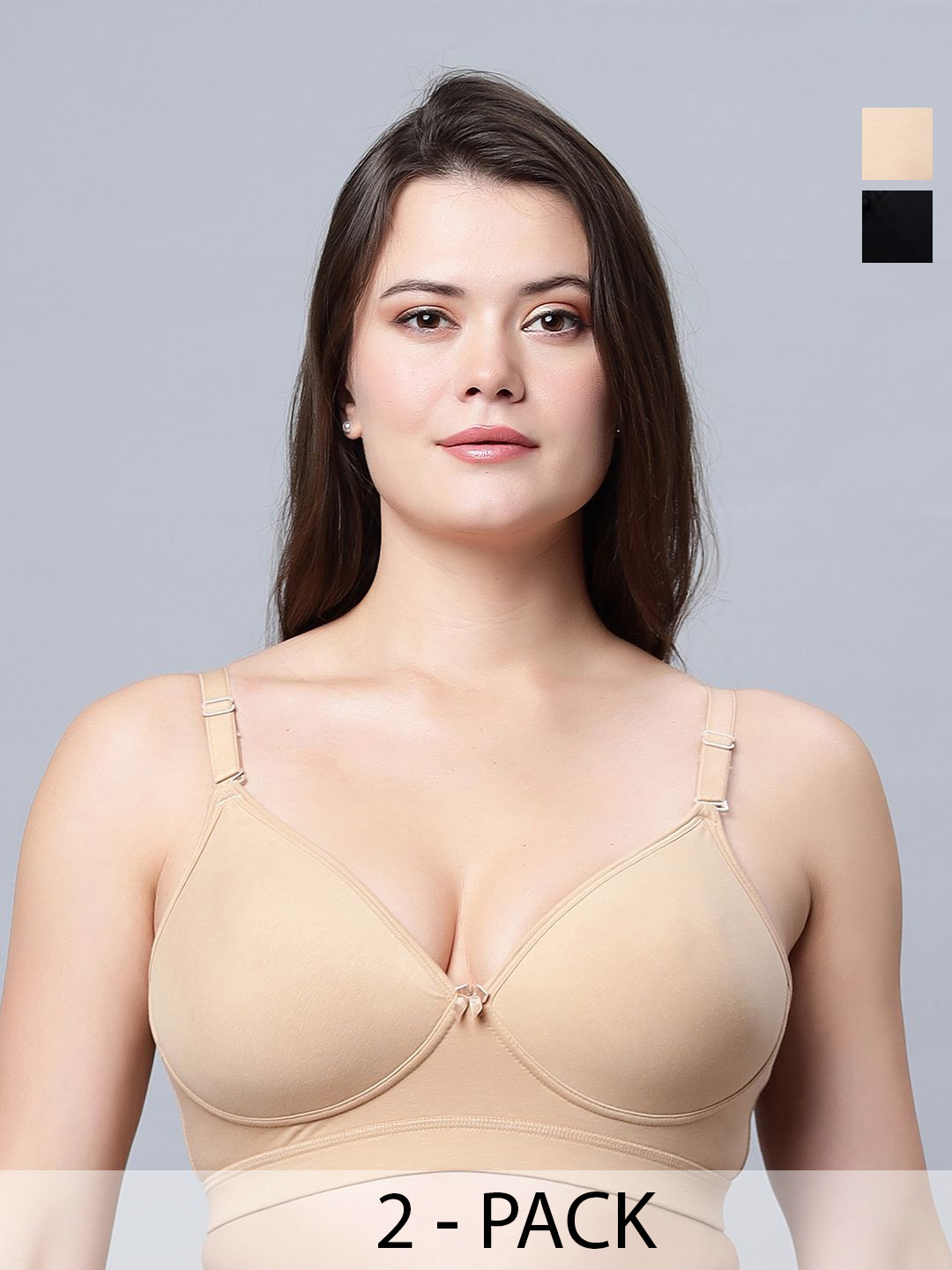 

In Care Women Pack Of 2 Full Coverage Heavily Padded Bra, Beige