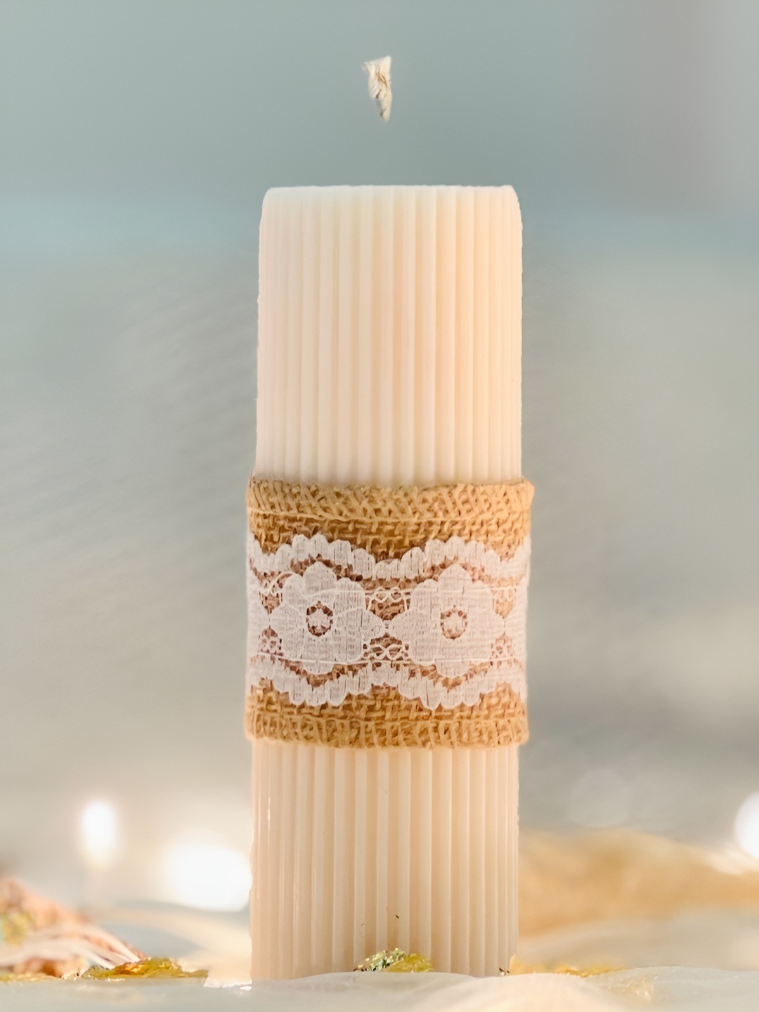 

Timaya's Decor White & Beige Pier Scented Pillar Candles