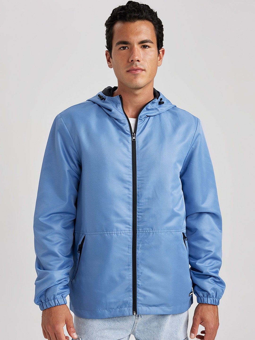 

DeFacto Men Hooded Tailored Jacket, Blue