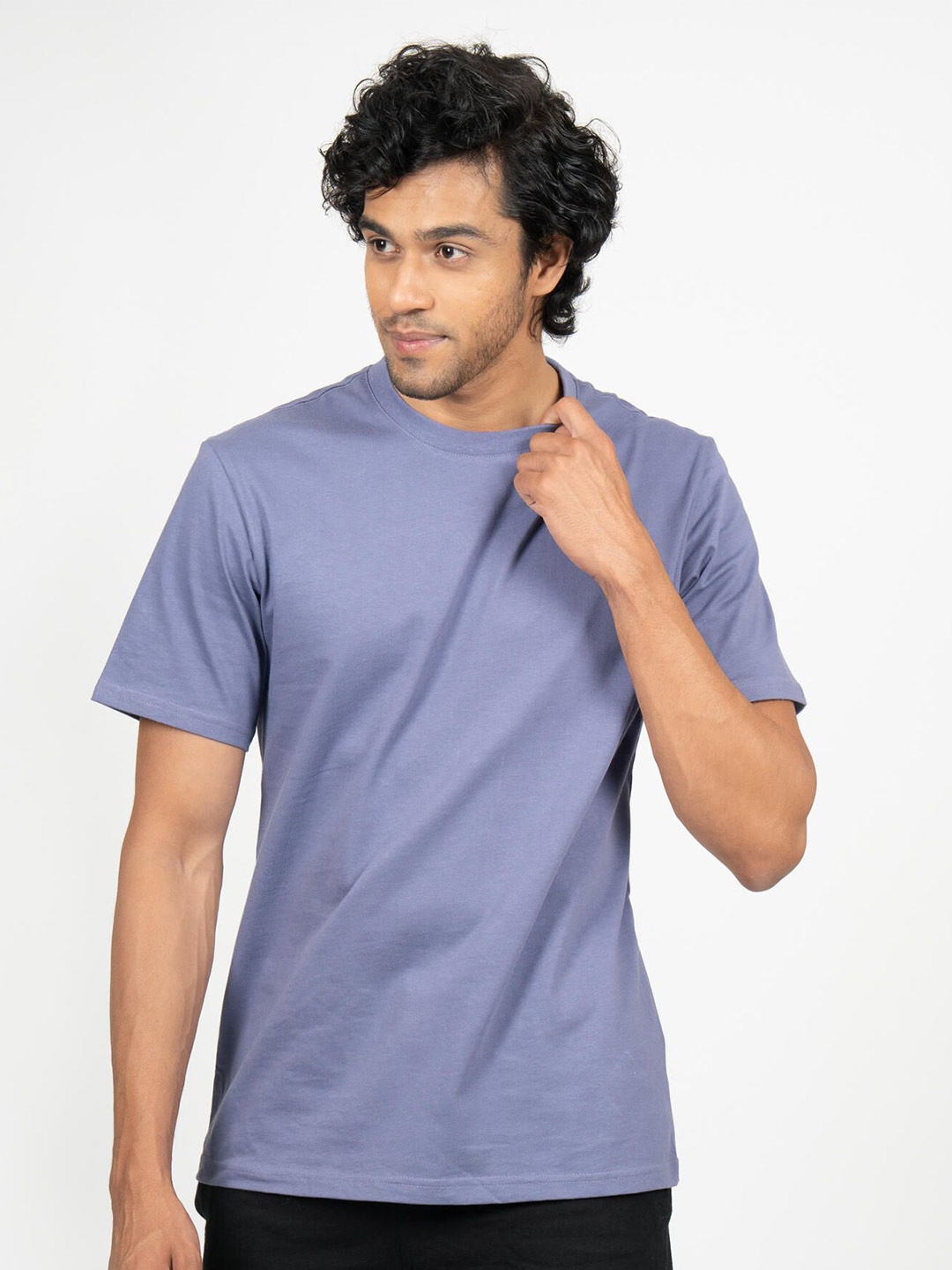 

Domyos By Decathlon Round Neck Pure Cotton Tshirts, Blue