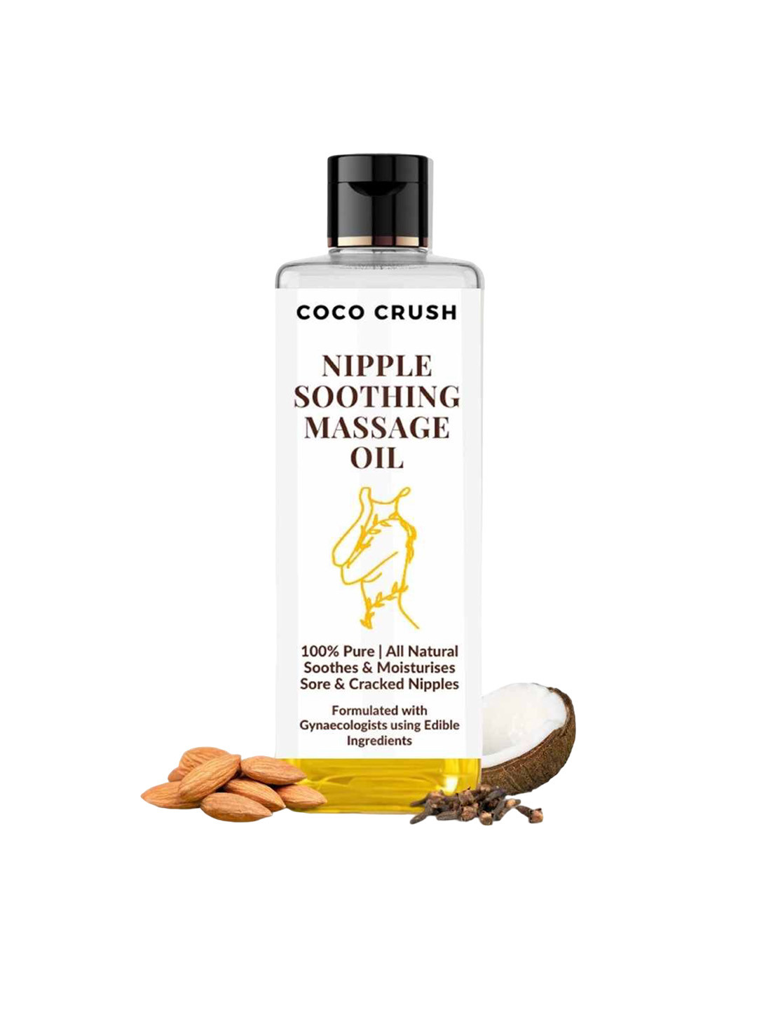 

Coco Crush Natural Nipple Soothing Massage Oil - 50 ml, Transparent