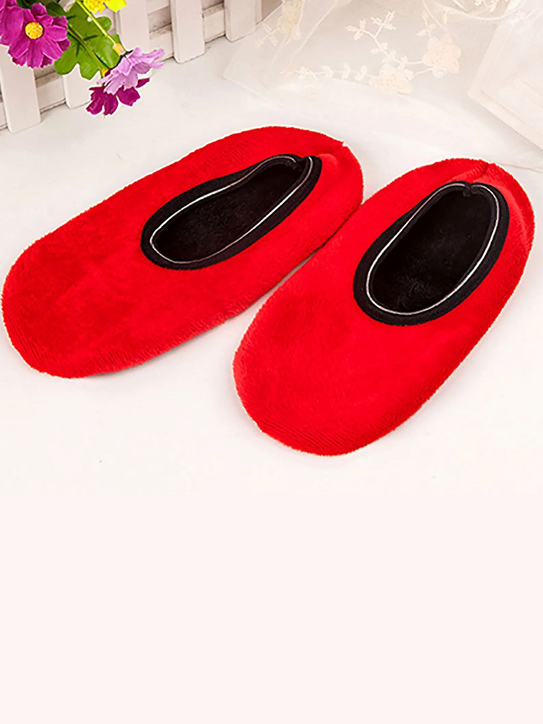 

Infispace Women Shoe Liner Socks, Red