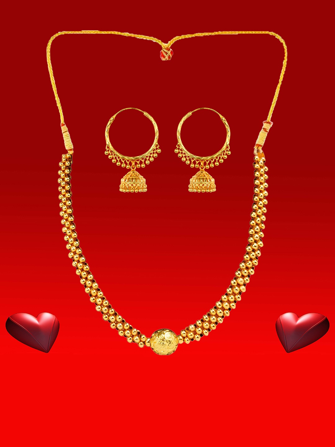 

Heer Collection Gold Plated Jewellery Set