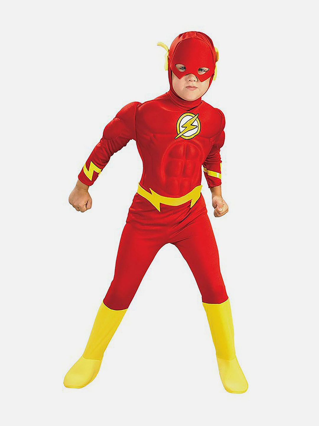 

Little Surprise Box LLP Muscle Superhero Kids Halloween Costume Dress Up, Red