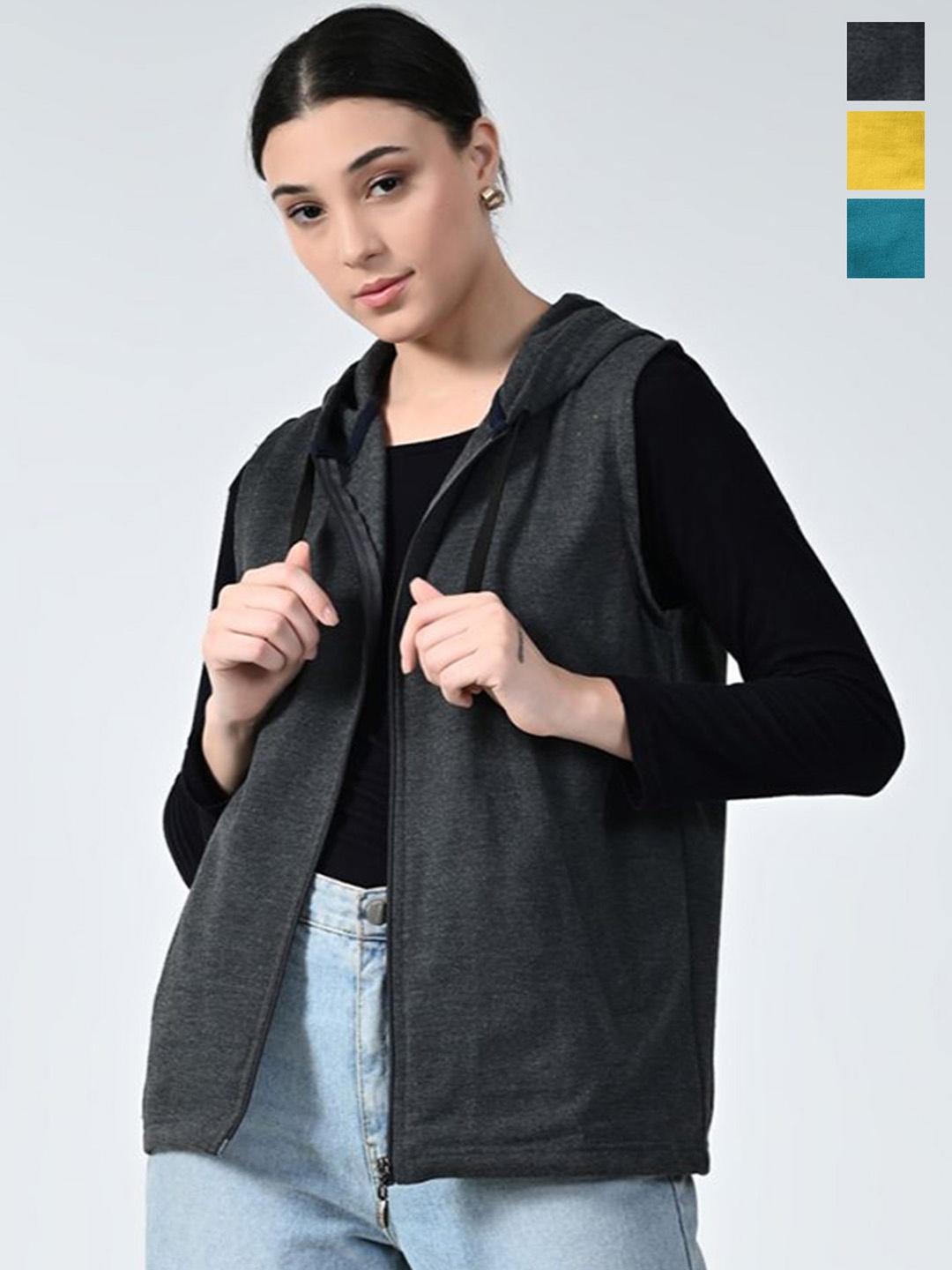 

BAESD Women Fleece Lightweight Open Front Jacket with Patchwork, Multi