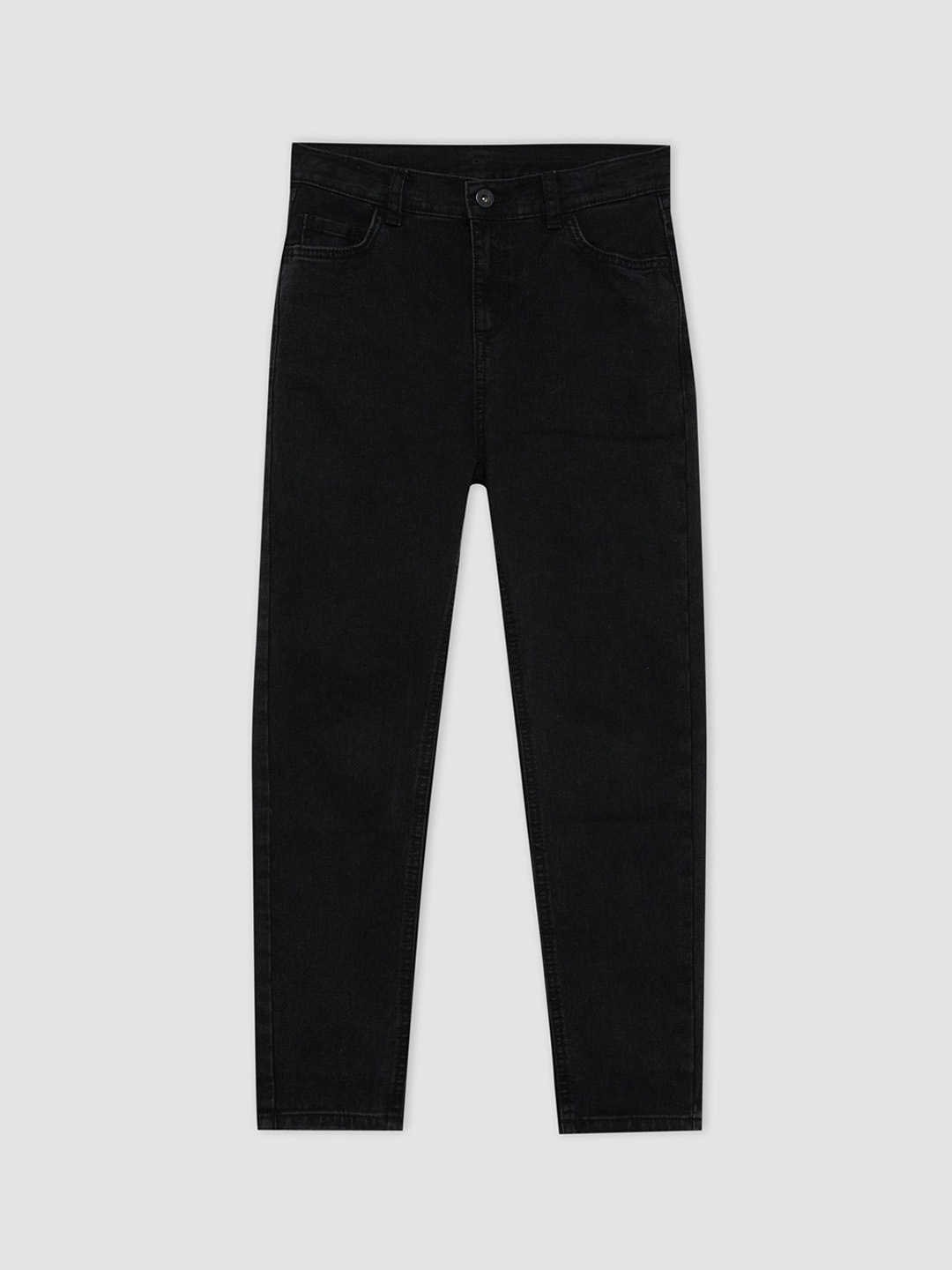 

DeFacto Boys Mid-Rise Regular Trousers, Black