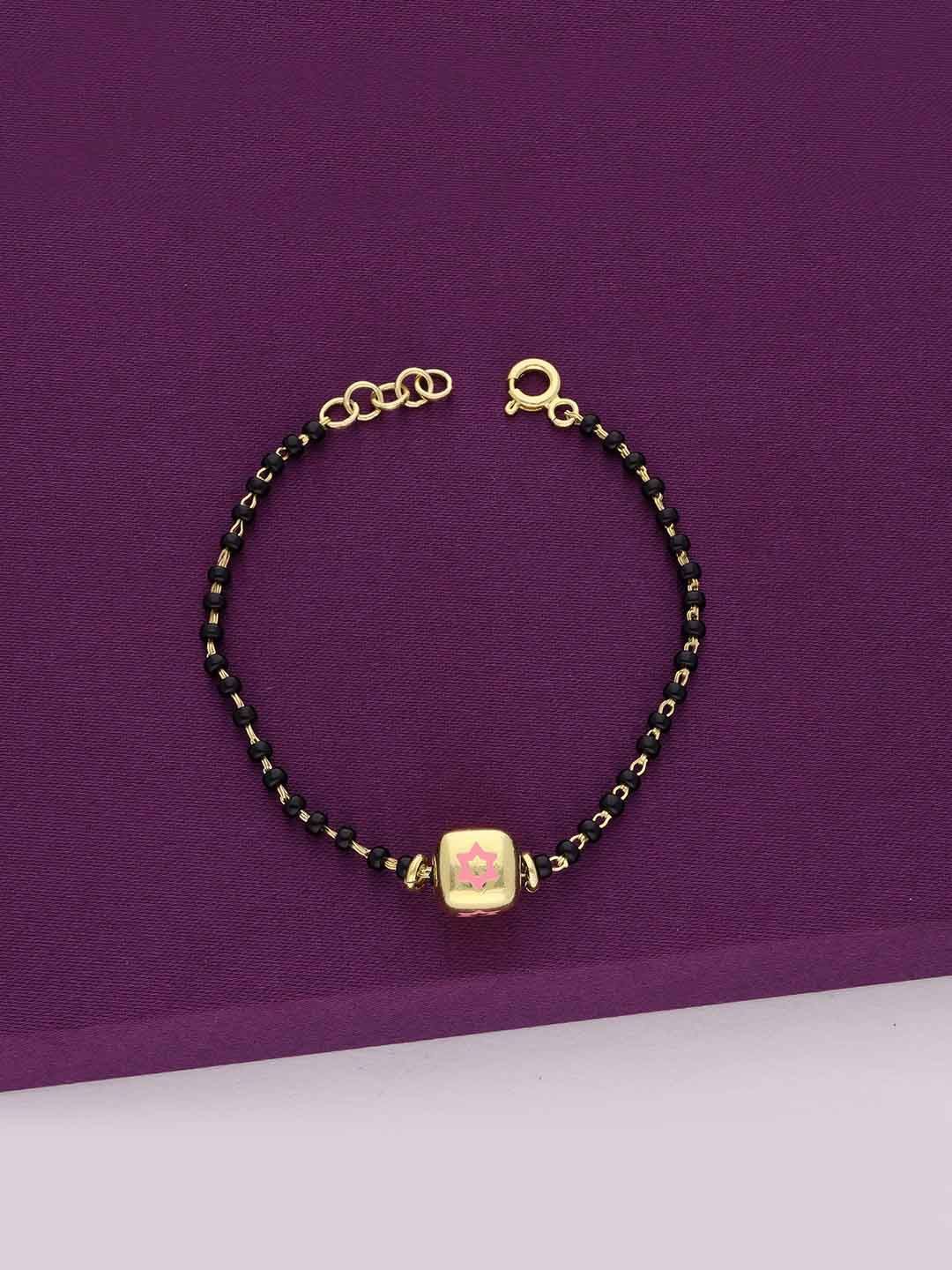 

KAI JEWEL Kids Sterling Silver Gold-Plated Beaded Wraparound Bracelet