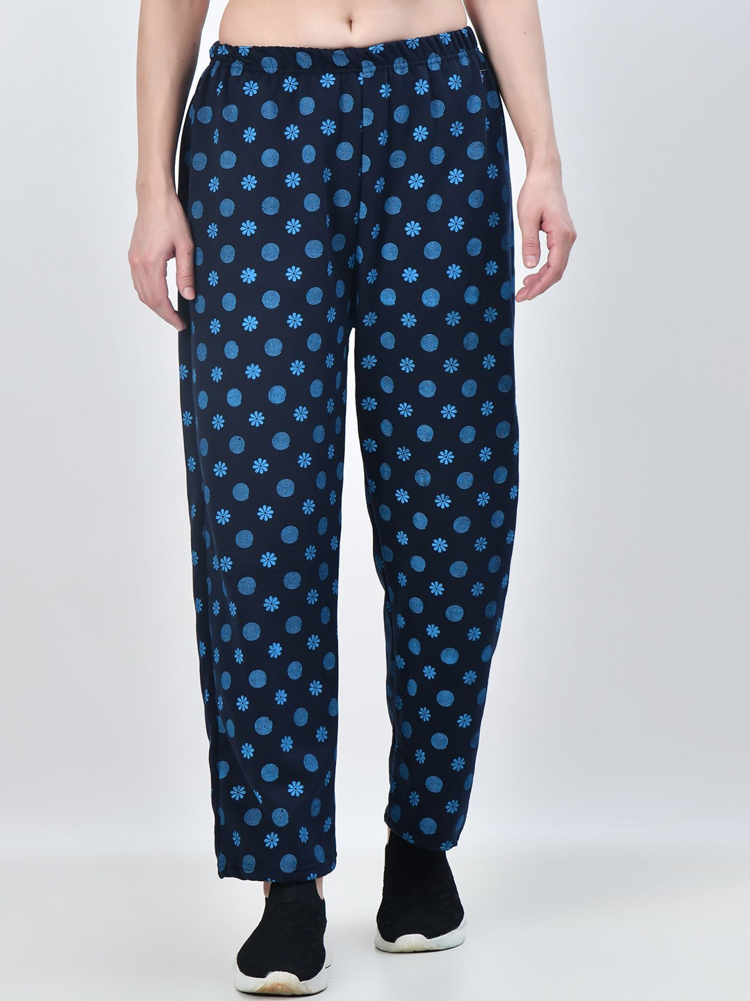 

BAESD Printed Fleece Track Pant, Navy blue