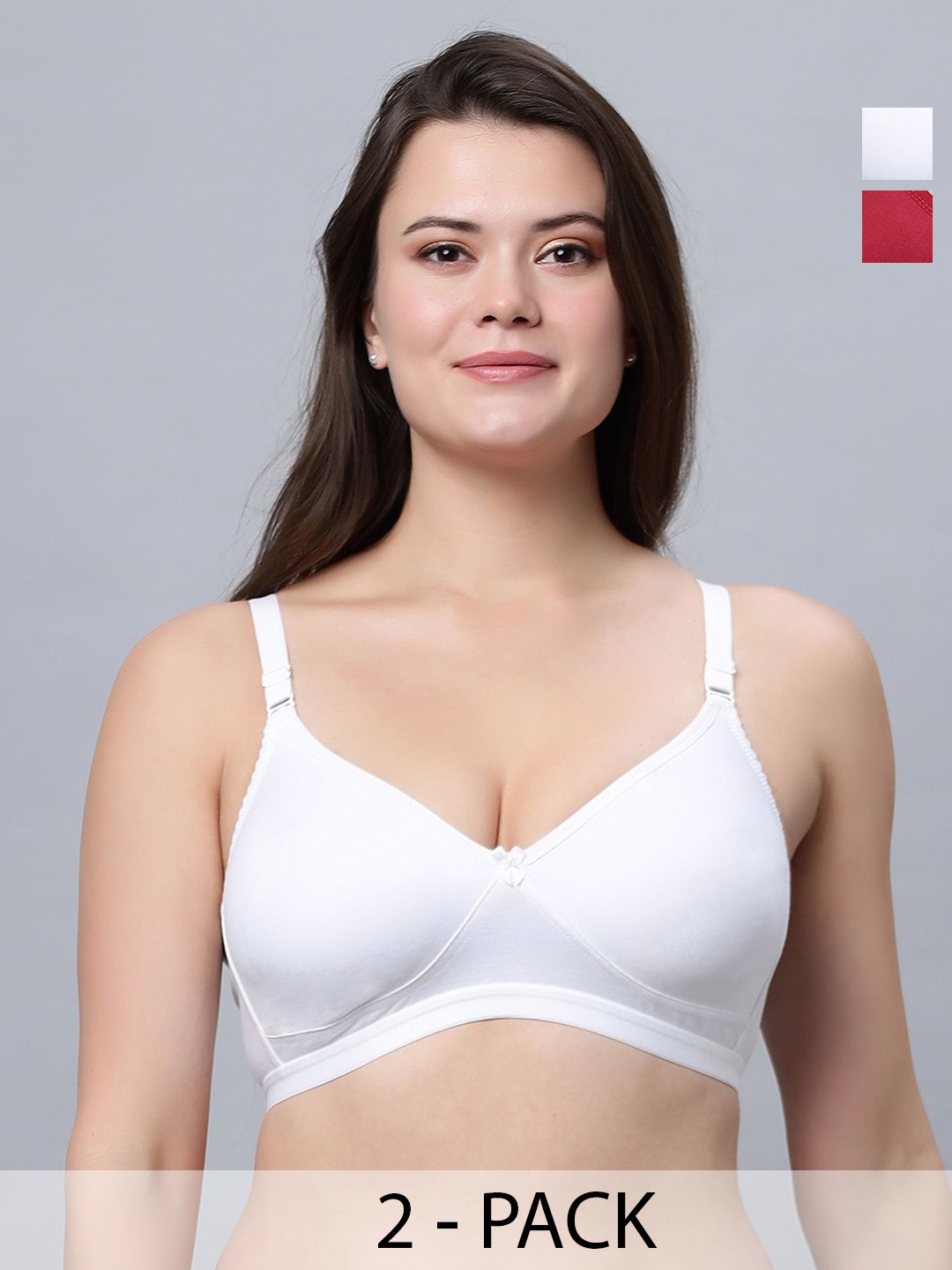 

In Care Solid Full Coverage Non Padded T-shirt Cotton Bra, White