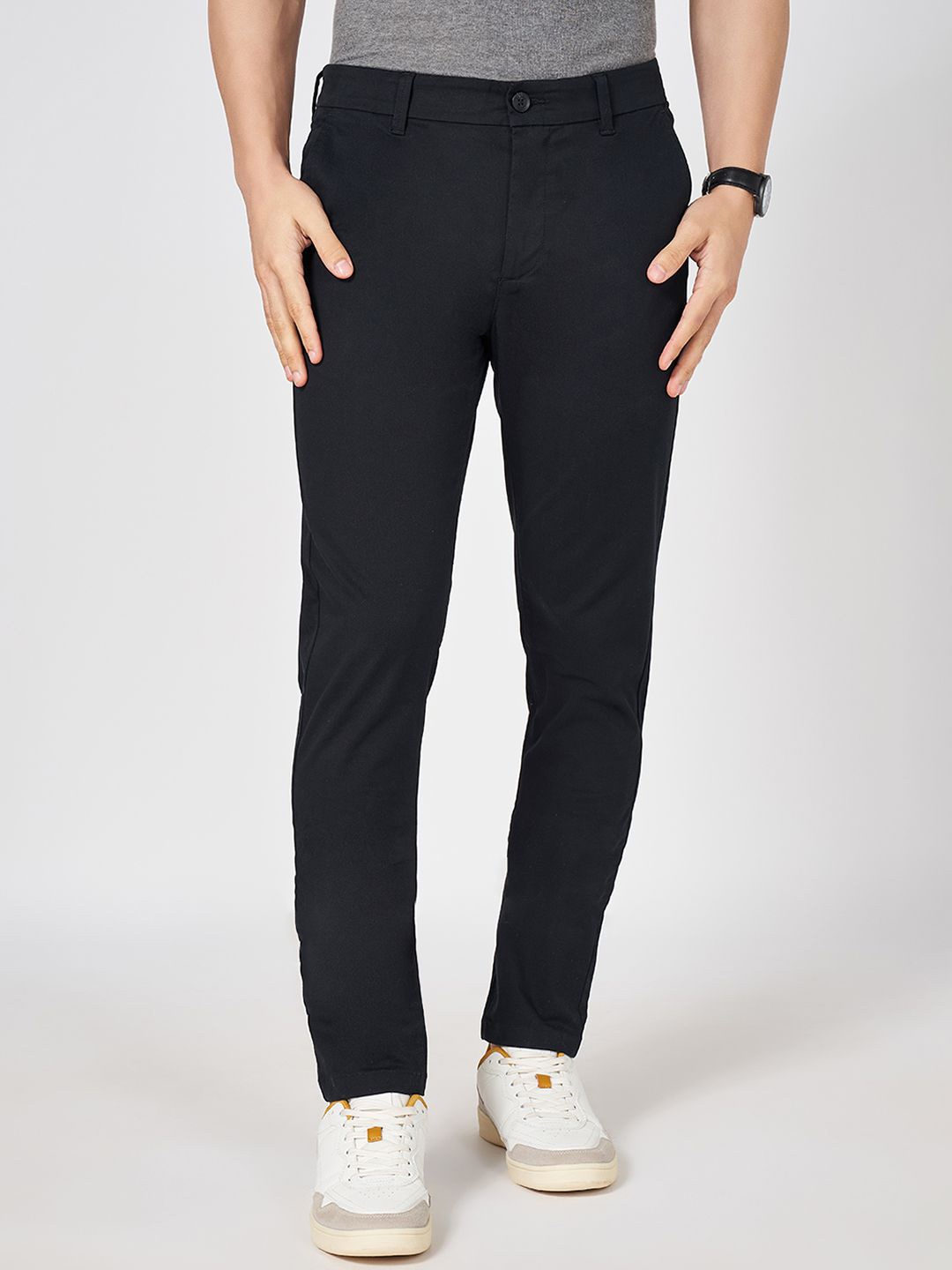 

BYFORD by Pantaloons Men Slim Fit Trouser, Black