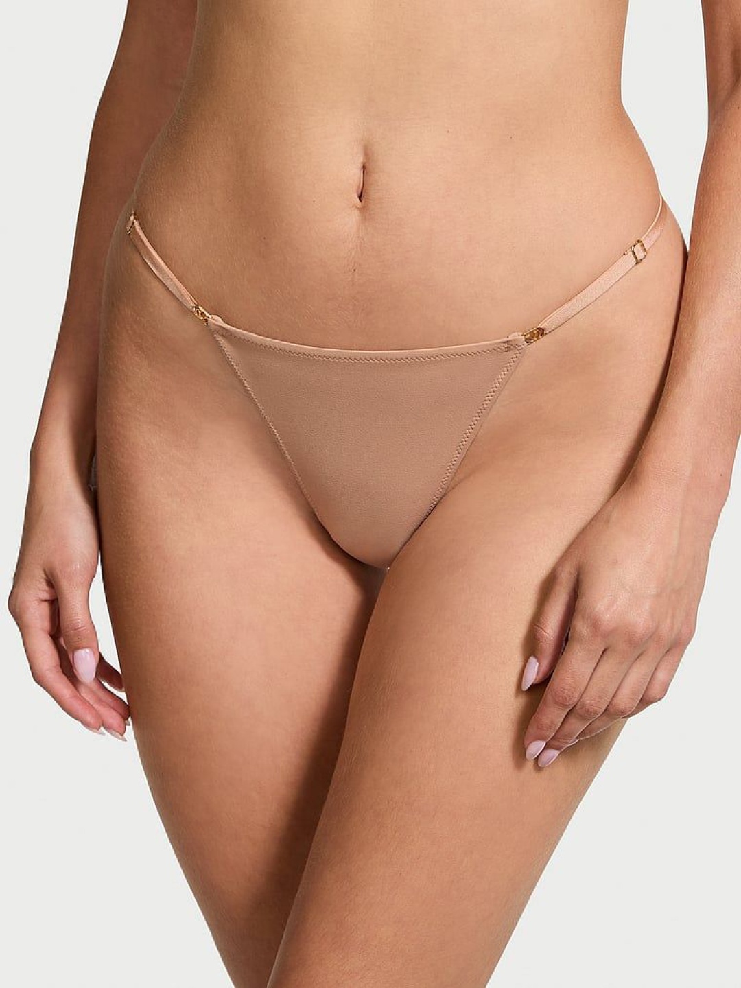 

Victoria's Secret Smooth Adjustable Thong Briefs, Beige