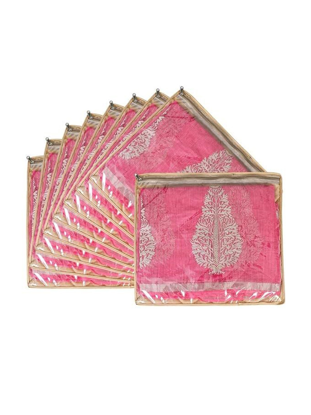 

prettykrafts Gold-Toned 9 Pieces Foldable Single Saree Organisers