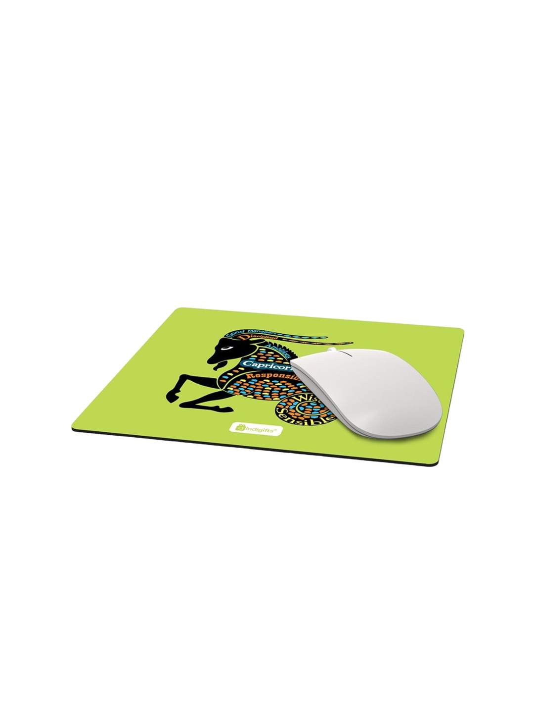 

Indigifts Green & Black Printed Mouse Pad Organiser