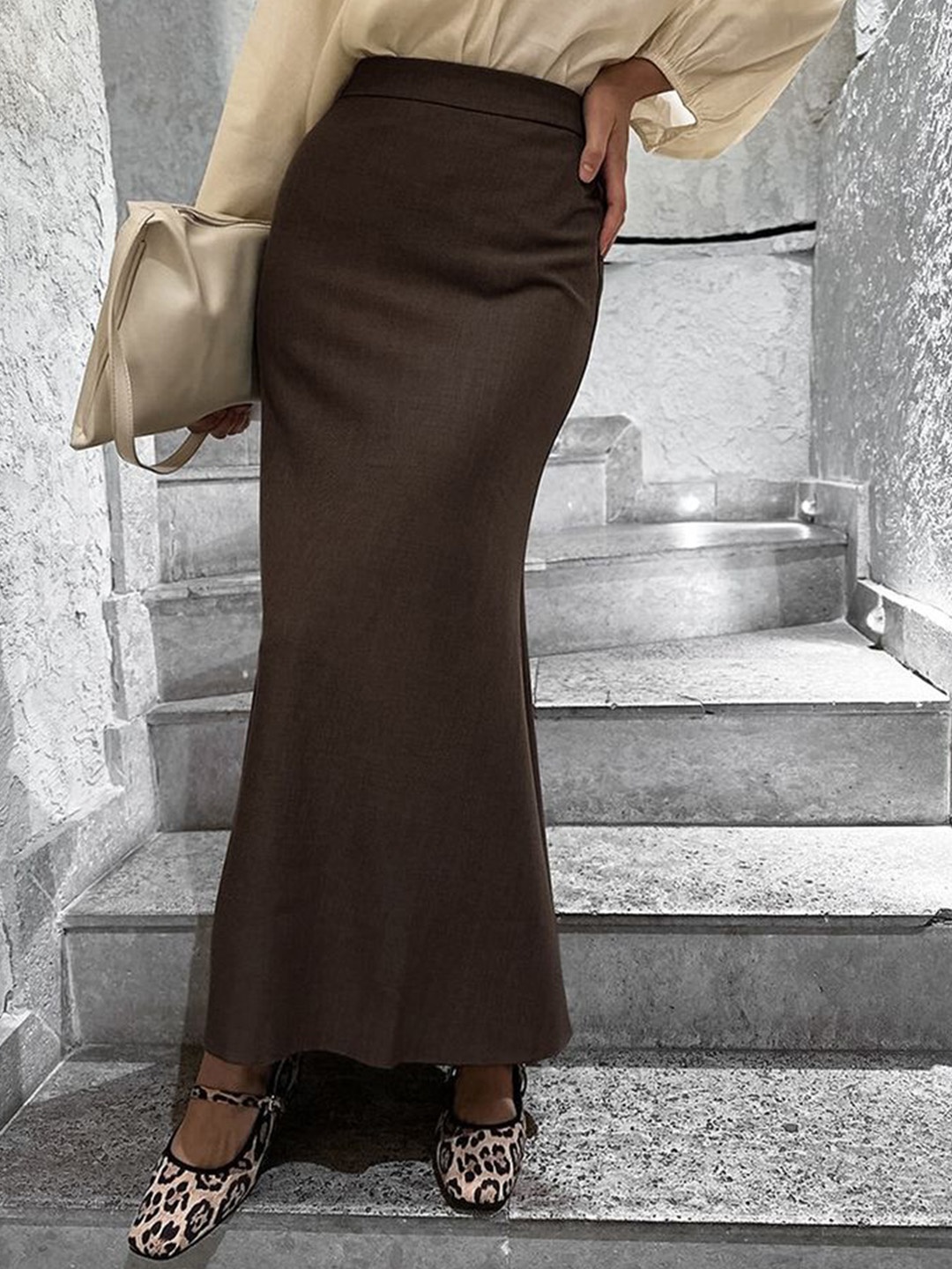 

LULU & SKY Women A-Line Maxi Skirts, Brown