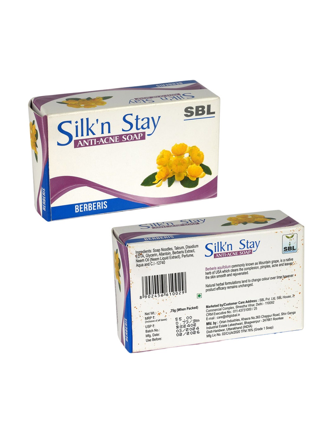 

SBL Silk N' Stay Anti-Acne Soap - 75 g, White