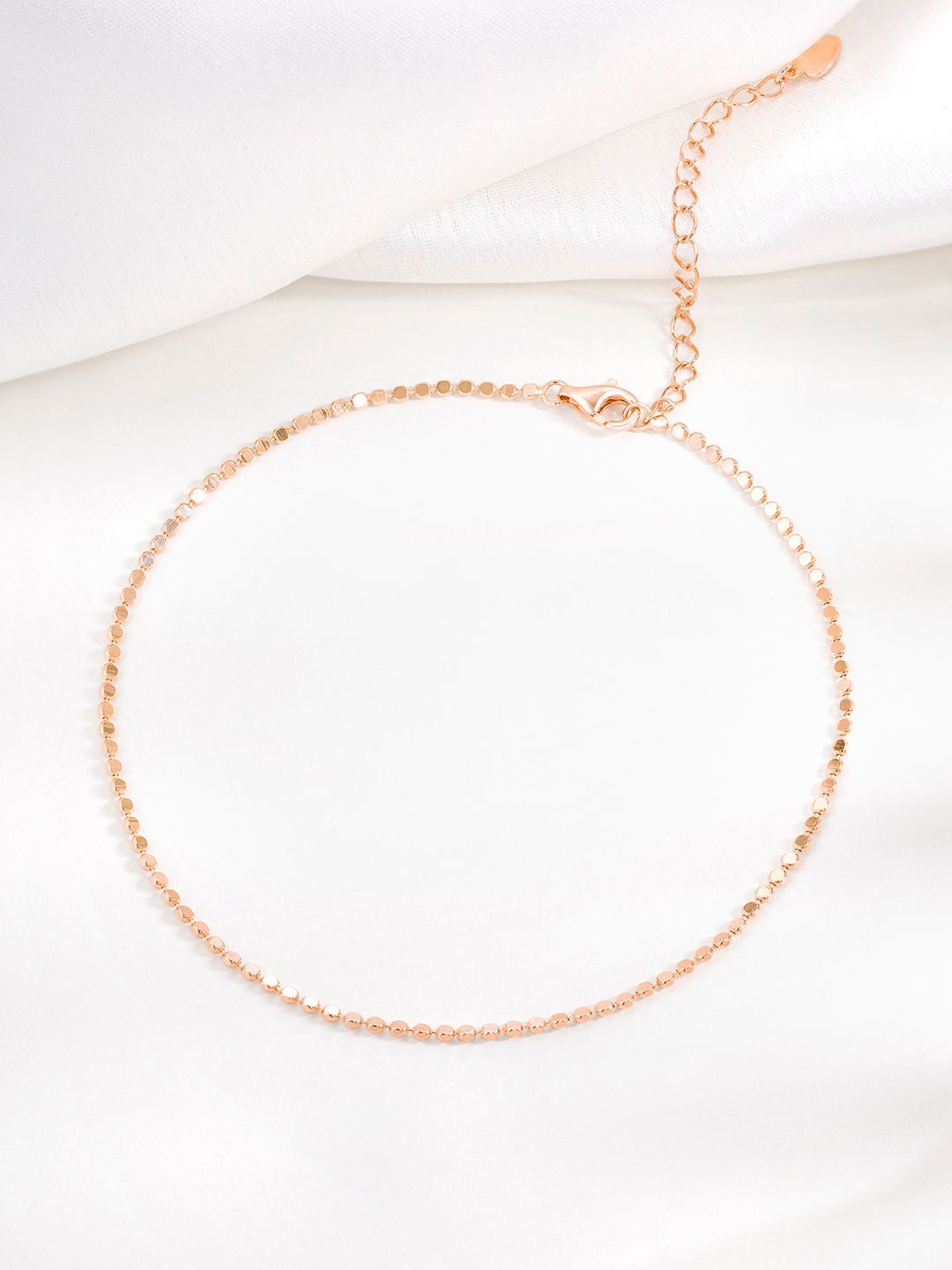 

Silvora by Peora 925 Sterling Silver Rose Gold-Plated Anklet
