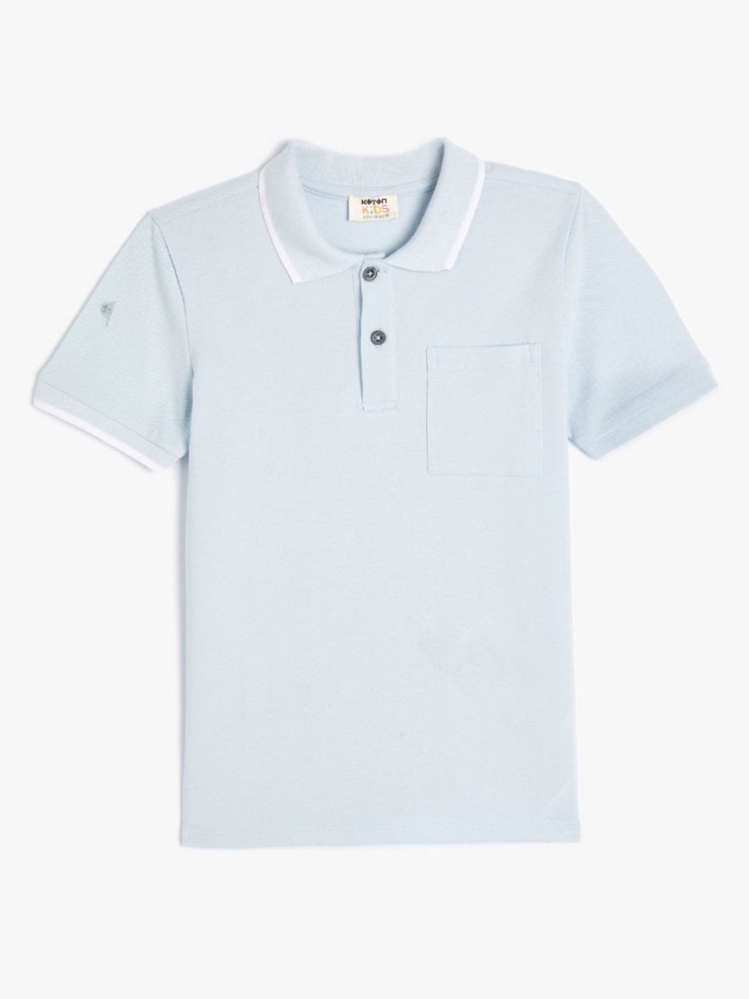 

Koton Boys Solid Polo Collar Cotton T-shirt, Blue