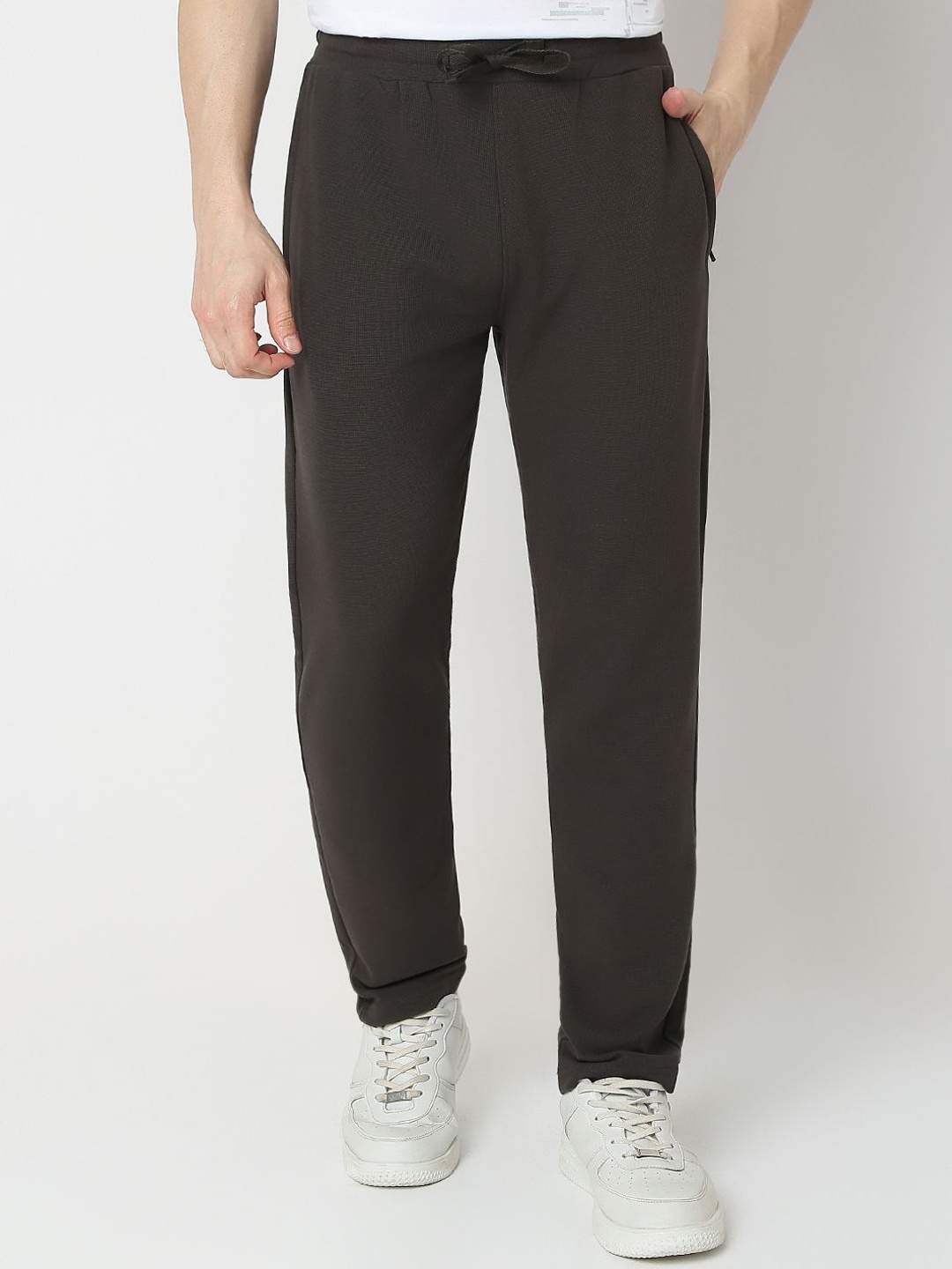 

Underjeans by Spykar Men Mid Rise Track Pants, Grey