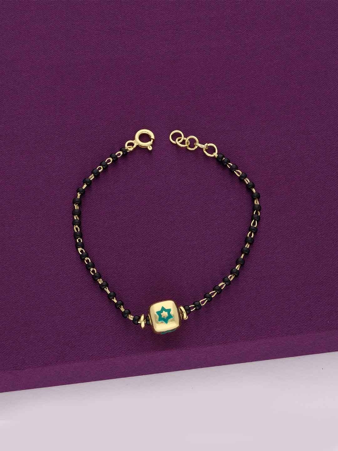 

KAI JEWEL Kids Sterling Silver Gold-Plated Beaded Wraparound Bracelet